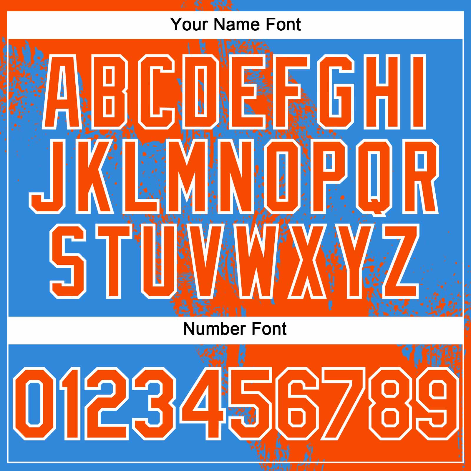 Custom Orange Electric Blue-White 3D Pattern Abstract Brush Stroke Two-Button Unisex Softball Jersey view 5