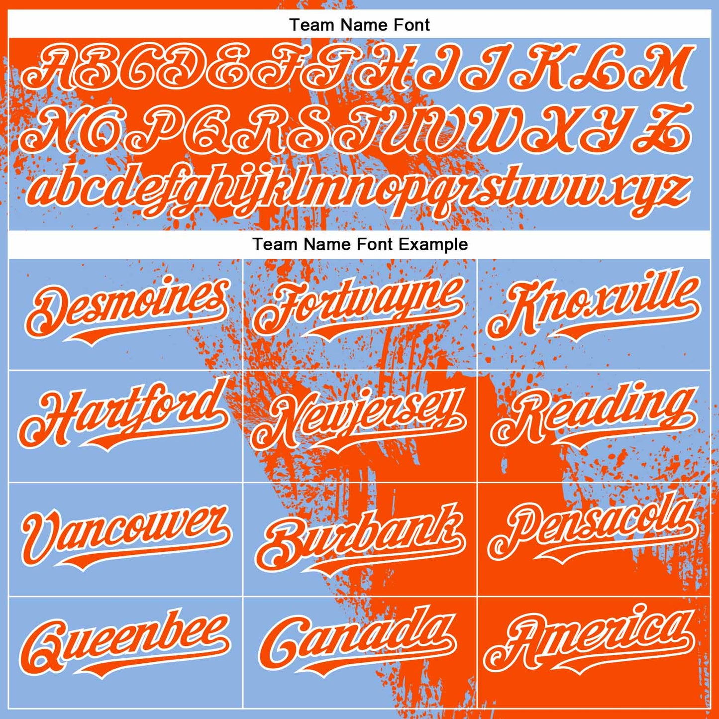 Custom Orange Light Blue-White 3D Pattern Abstract Brush Stroke Two-Button Unisex Softball Jersey view 4