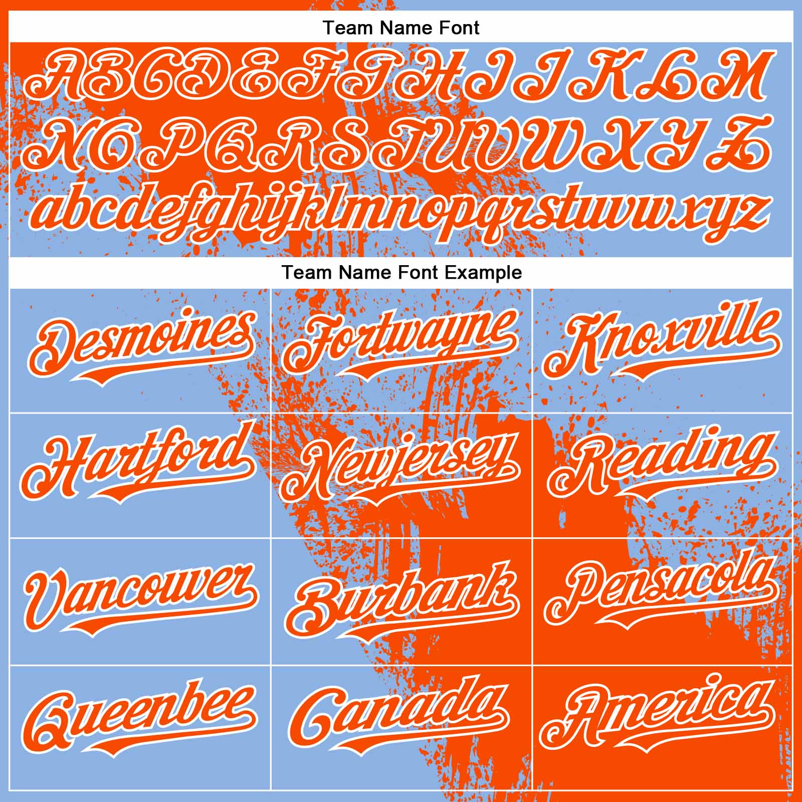 Custom Orange Light Blue-White 3D Pattern Abstract Brush Stroke Two-Button Unisex Softball Jersey view 4