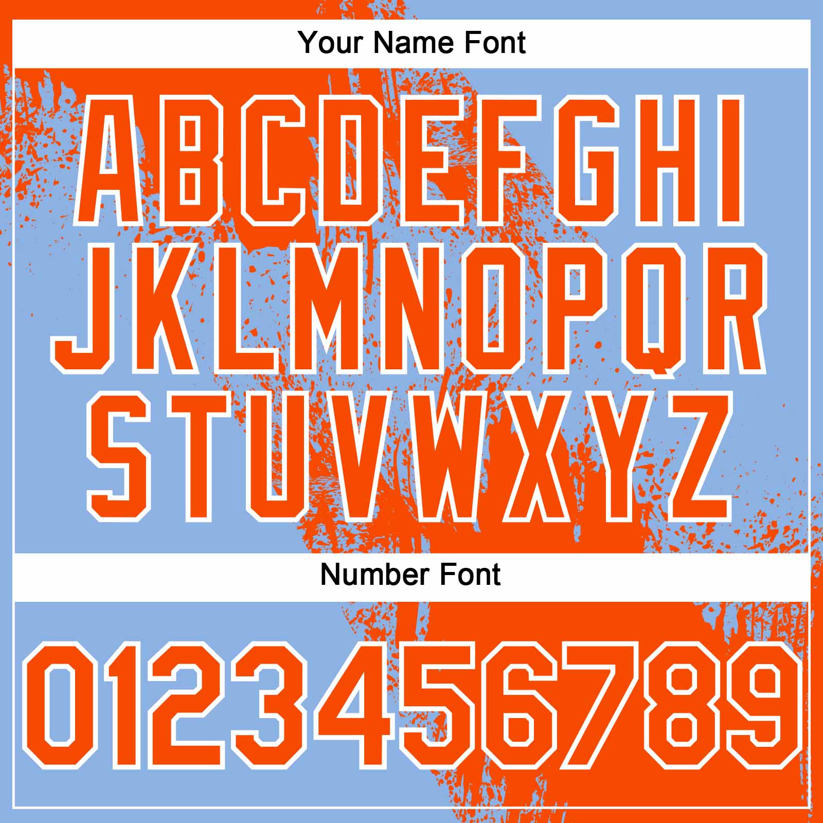 Custom Orange Light Blue-White 3D Pattern Abstract Brush Stroke Two-Button Unisex Softball Jersey view 5