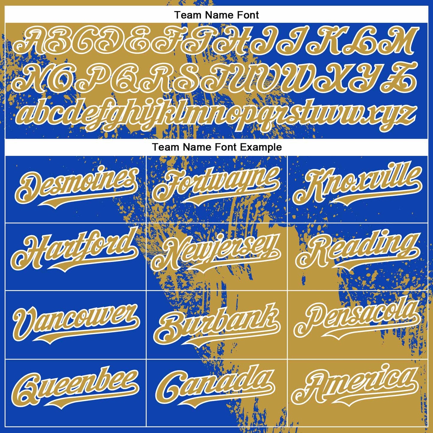 Custom Old Gold Thunder Blue-White 3D Pattern Abstract Brush Stroke Two-Button Unisex Softball Jersey view 4