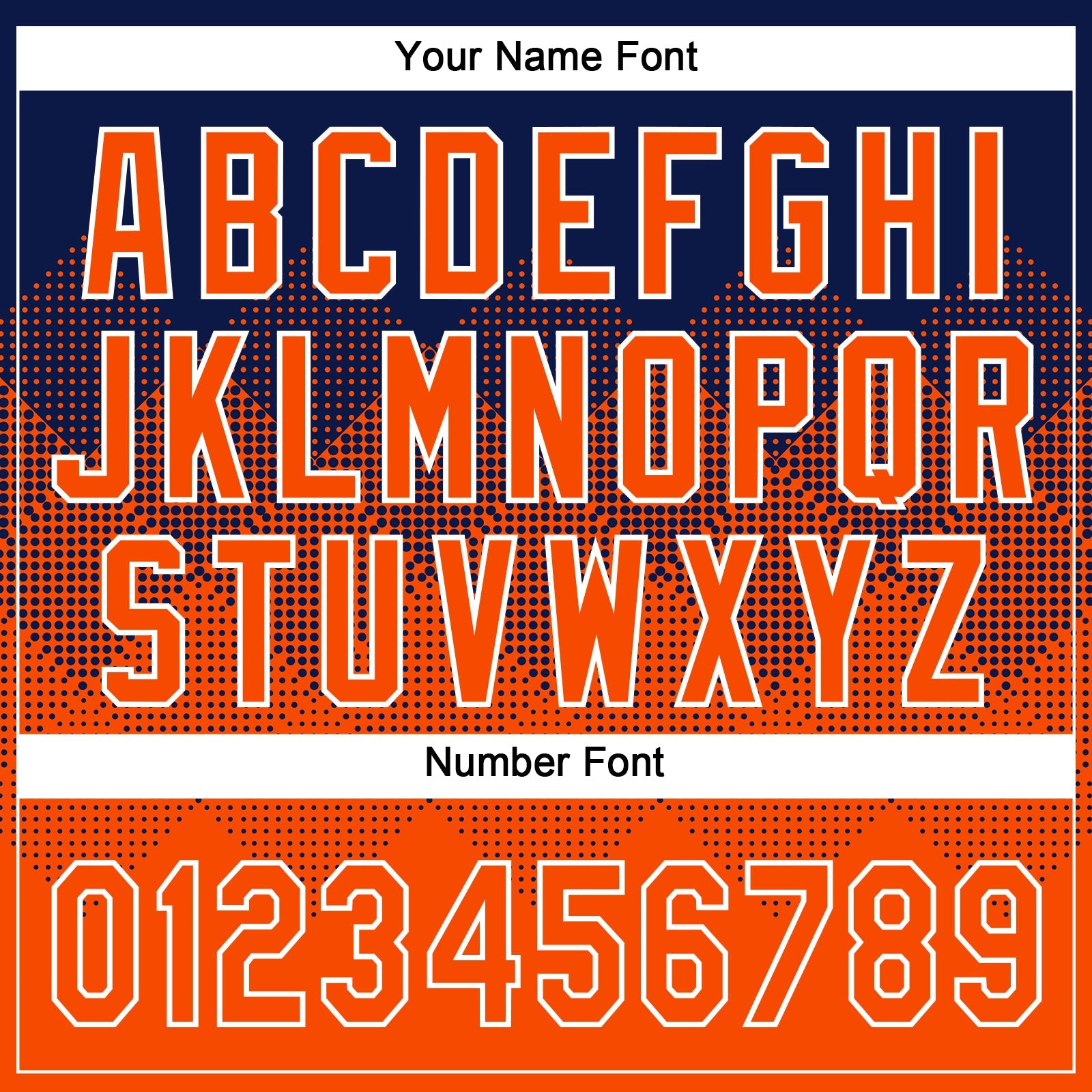 Custom Navy Orange-White 3D Gradient Square Shape Two-Button Unisex Softball Jersey view 5
