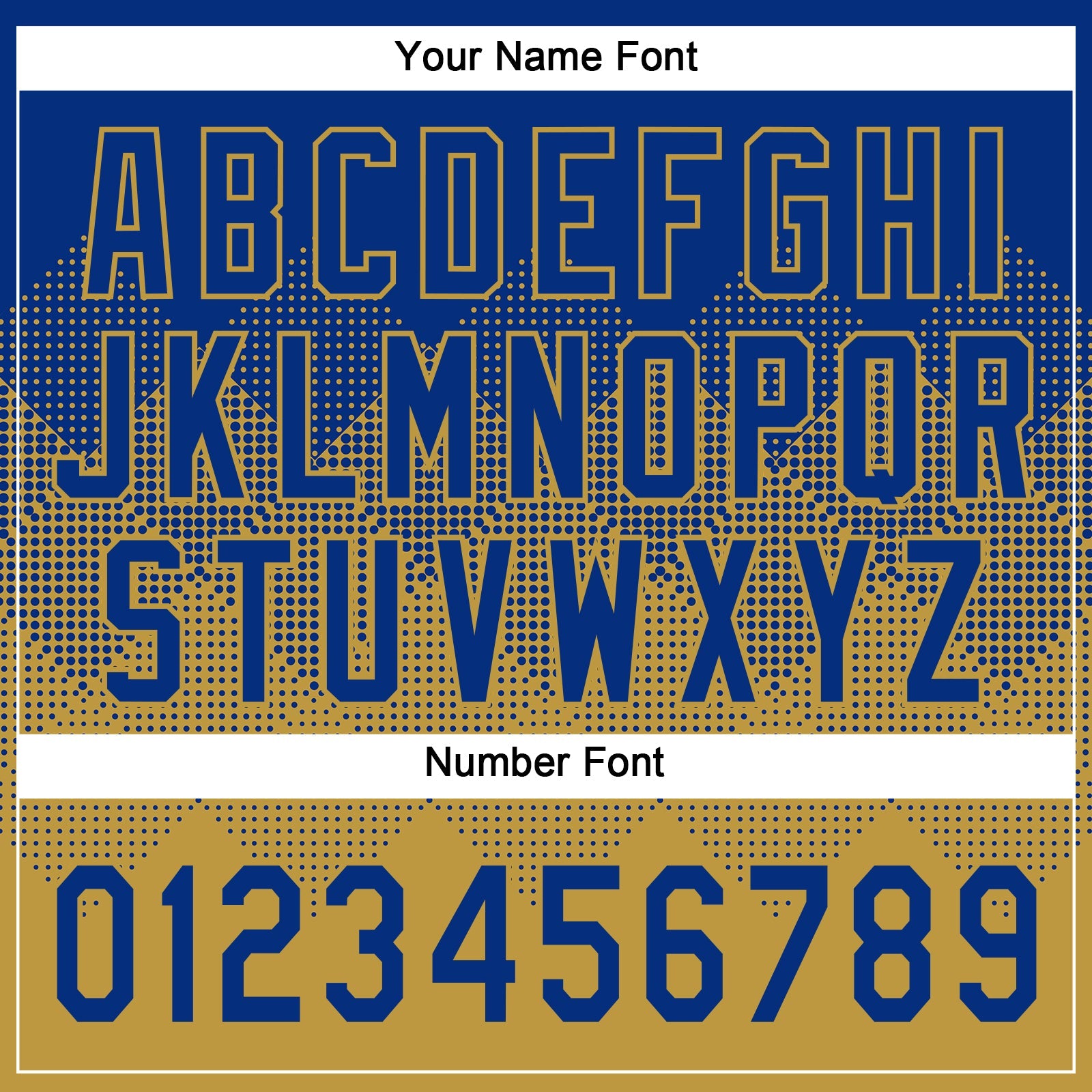Custom Royal Old Gold 3D Gradient Square Shape Two-Button Unisex Softball Jersey view 5