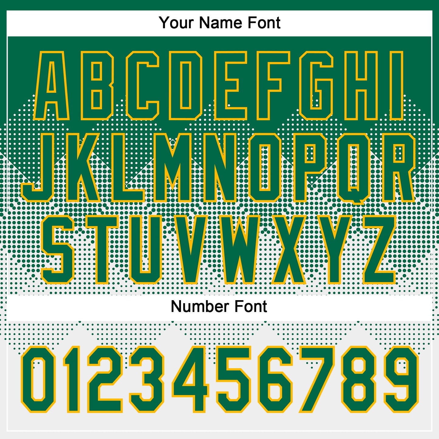 Custom Kelly Green White-Gold 3D Gradient Square Shape Two-Button Unisex Softball Jersey view 5