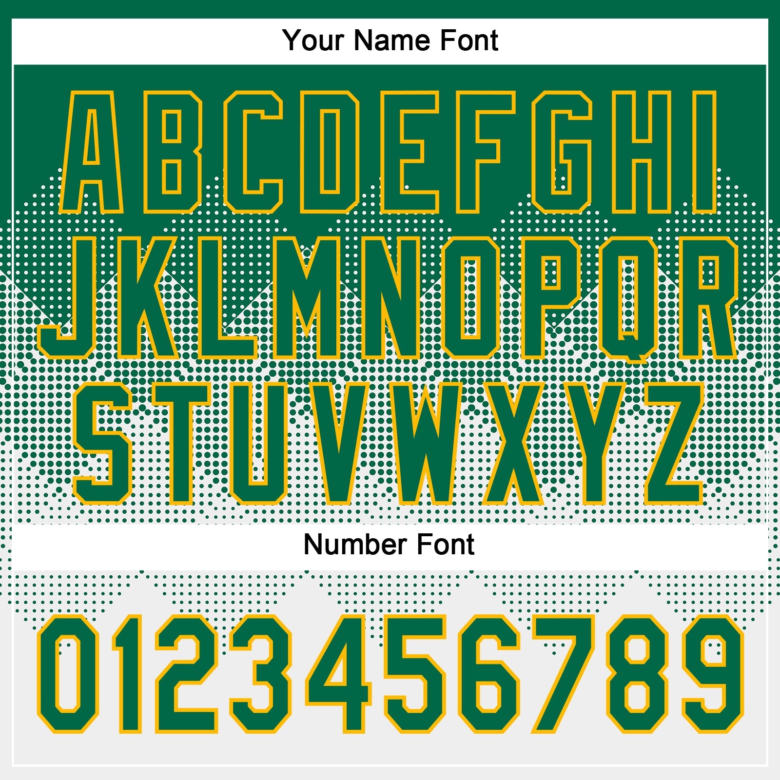 Custom Kelly Green White-Gold 3D Gradient Square Shape Two-Button Unisex Softball Jersey view 5