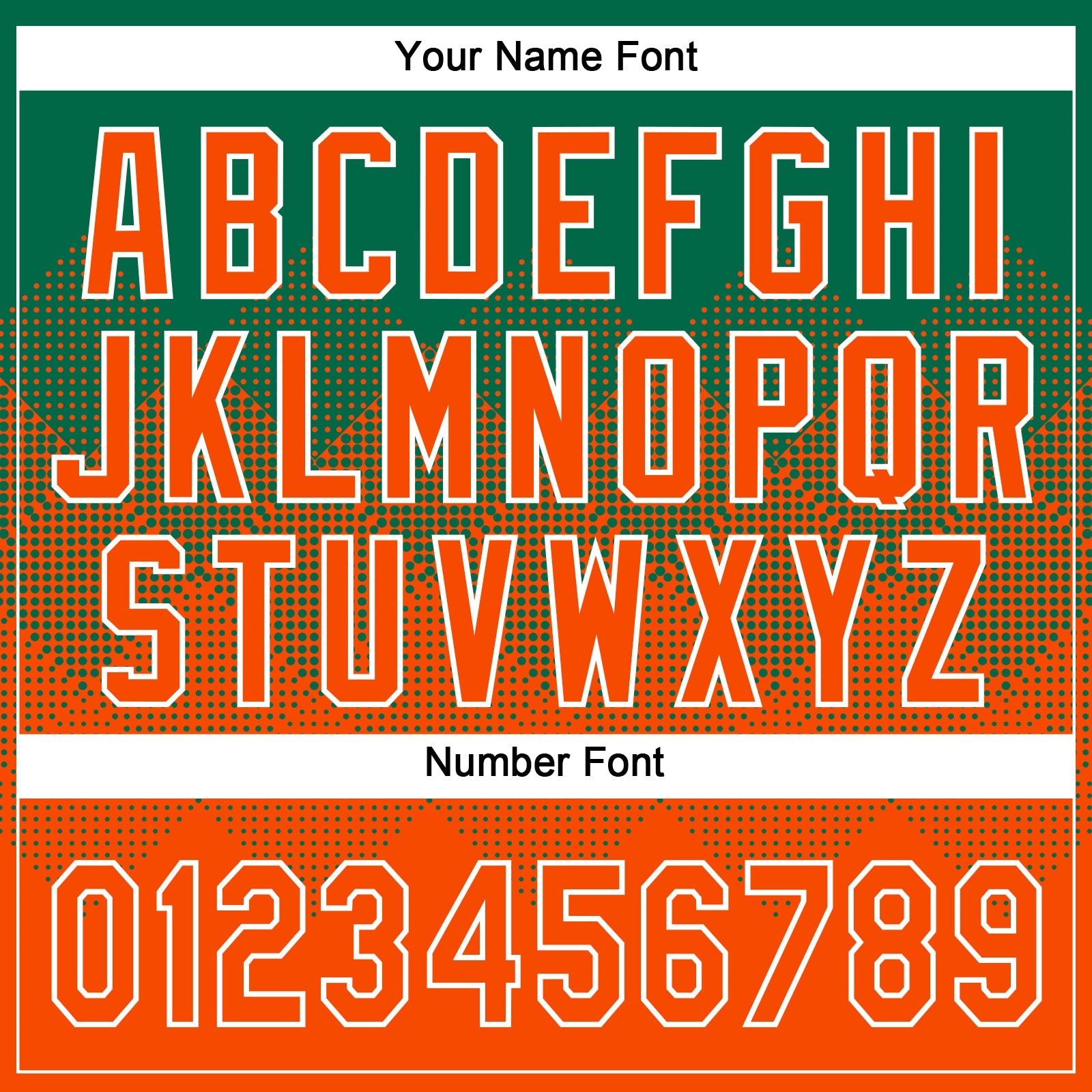 Custom Kelly Green Orange-White 3D Gradient Square Shape Two-Button Unisex Softball Jersey view 5