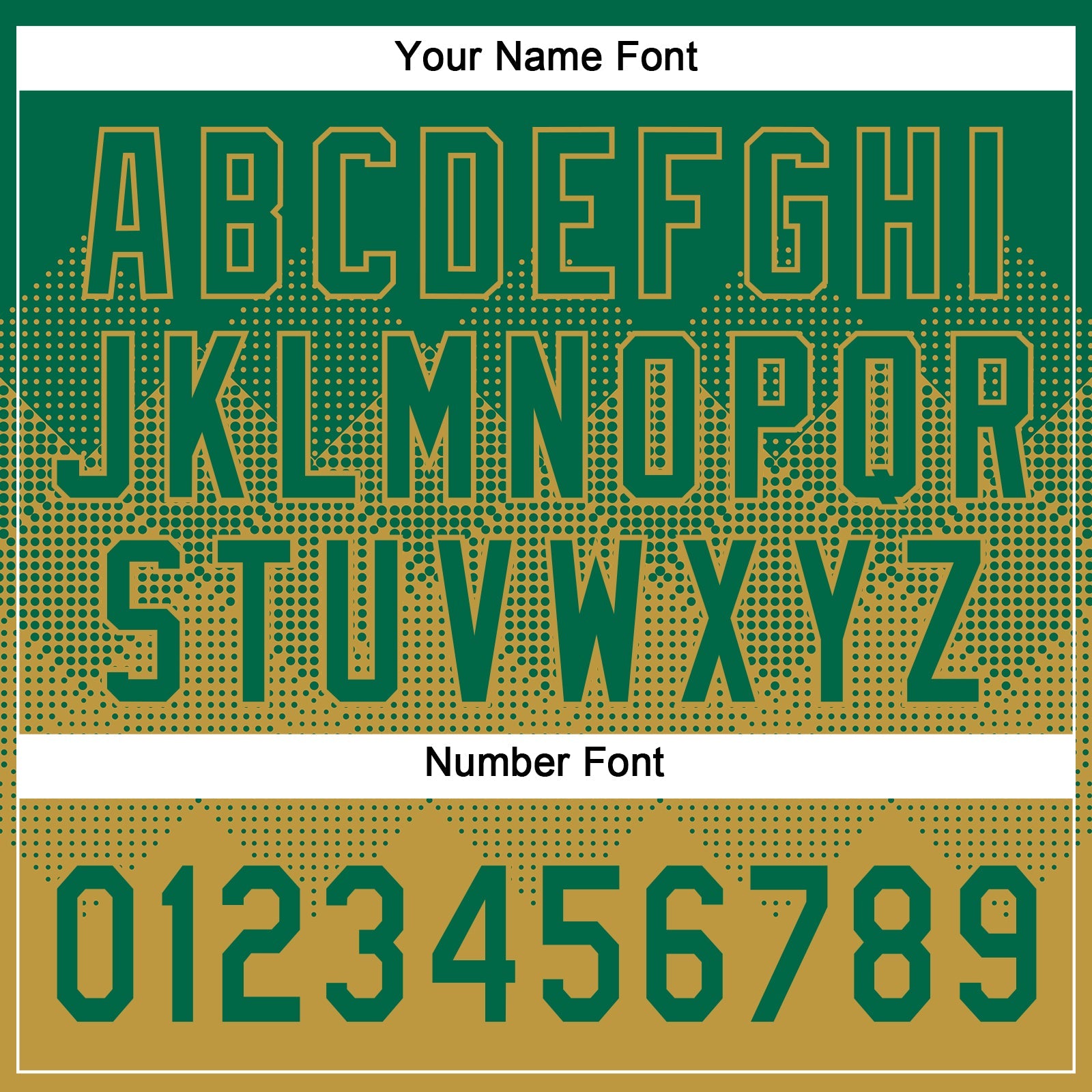 Custom Kelly Green Old Gold 3D Gradient Square Shape Two-Button Unisex Softball Jersey view 5