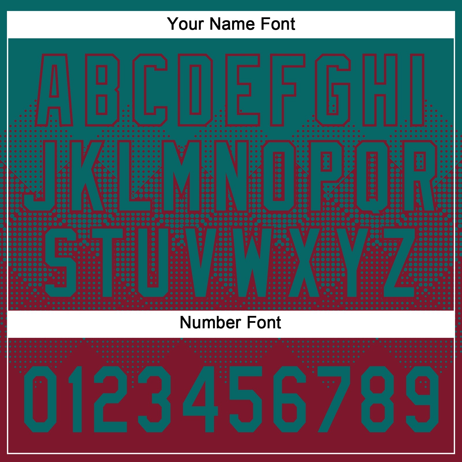 Custom Teal Crimson 3D Gradient Square Shape Two-Button Unisex Softball Jersey view 5