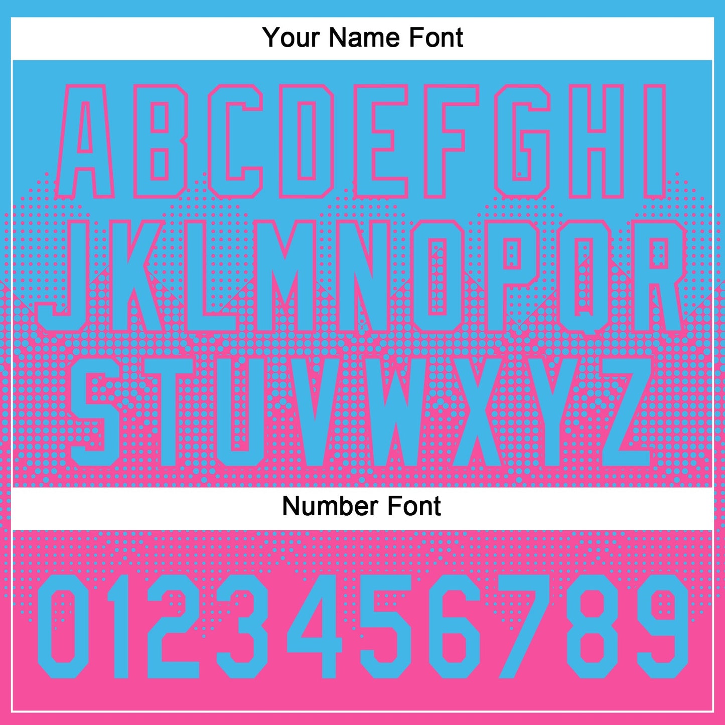 Custom Sky Blue Pink 3D Gradient Square Shape Two-Button Unisex Softball Jersey view 5