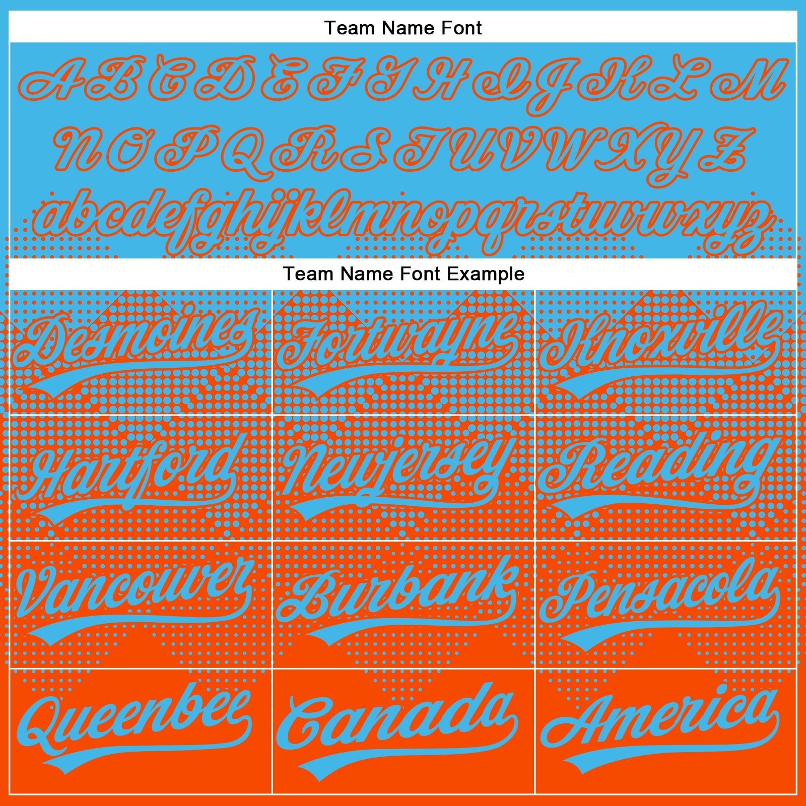 Custom Sky Blue Orange 3D Gradient Square Shape Two-Button Unisex Softball Jersey view 4