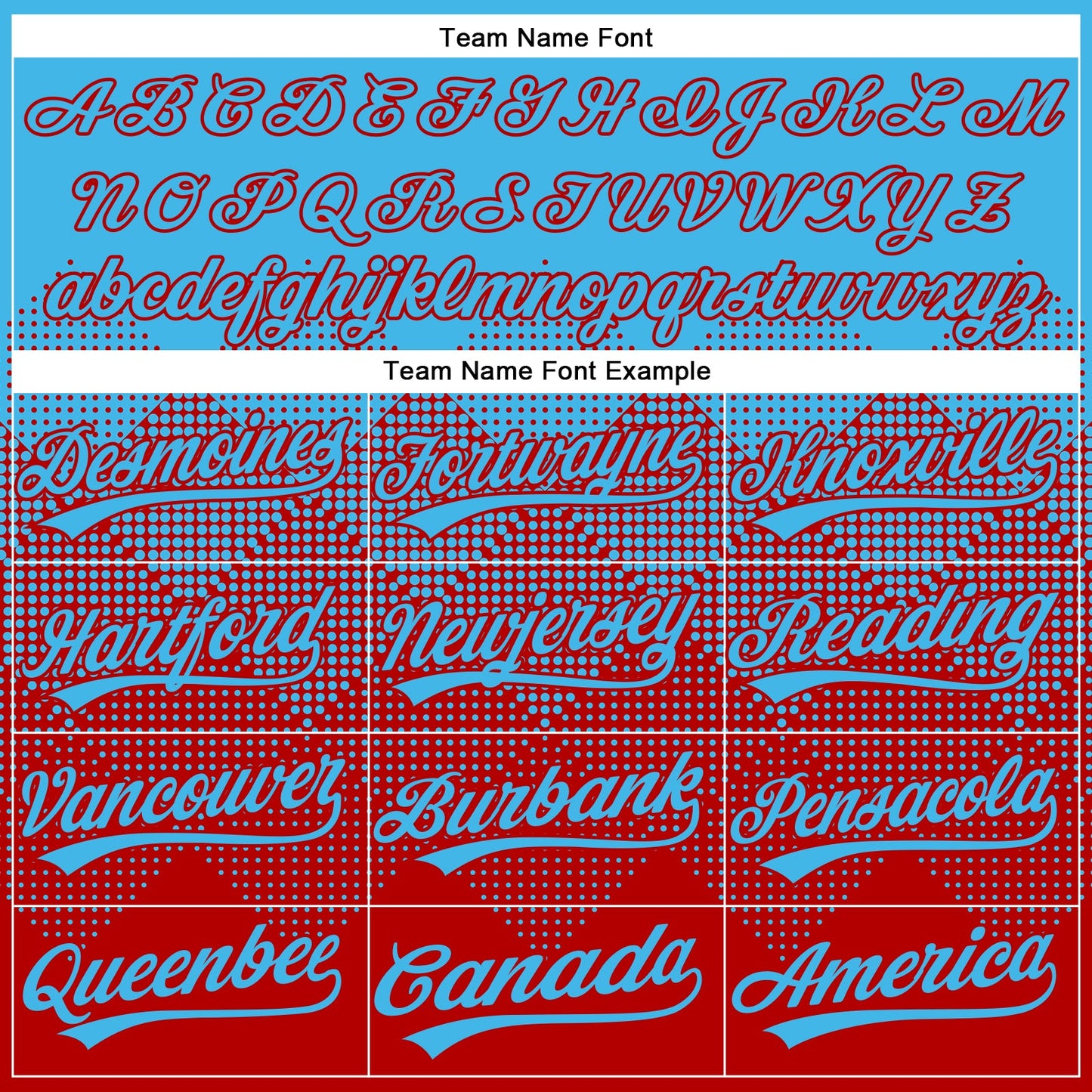 Custom Sky Blue Red 3D Gradient Square Shape Two-Button Unisex Softball Jersey view 4