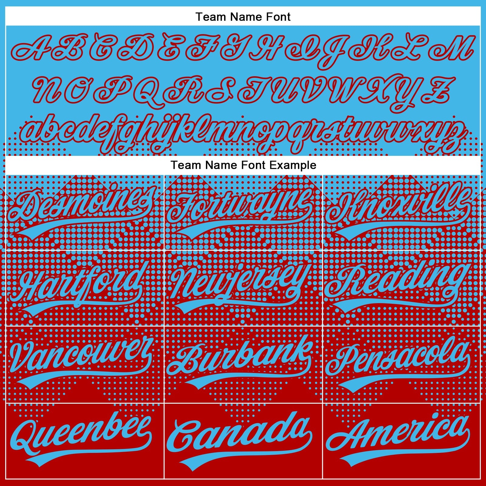 Custom Sky Blue Red 3D Gradient Square Shape Two-Button Unisex Softball Jersey view 4
