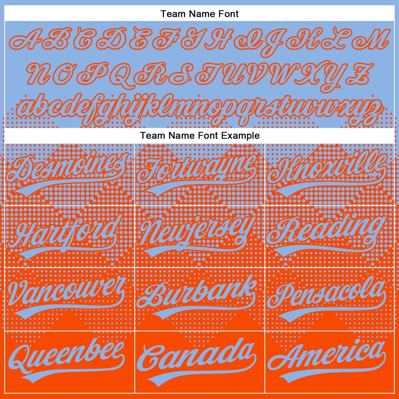 Custom Light Blue Orange 3D Gradient Square Shape Two-Button Unisex Softball Jersey view 4