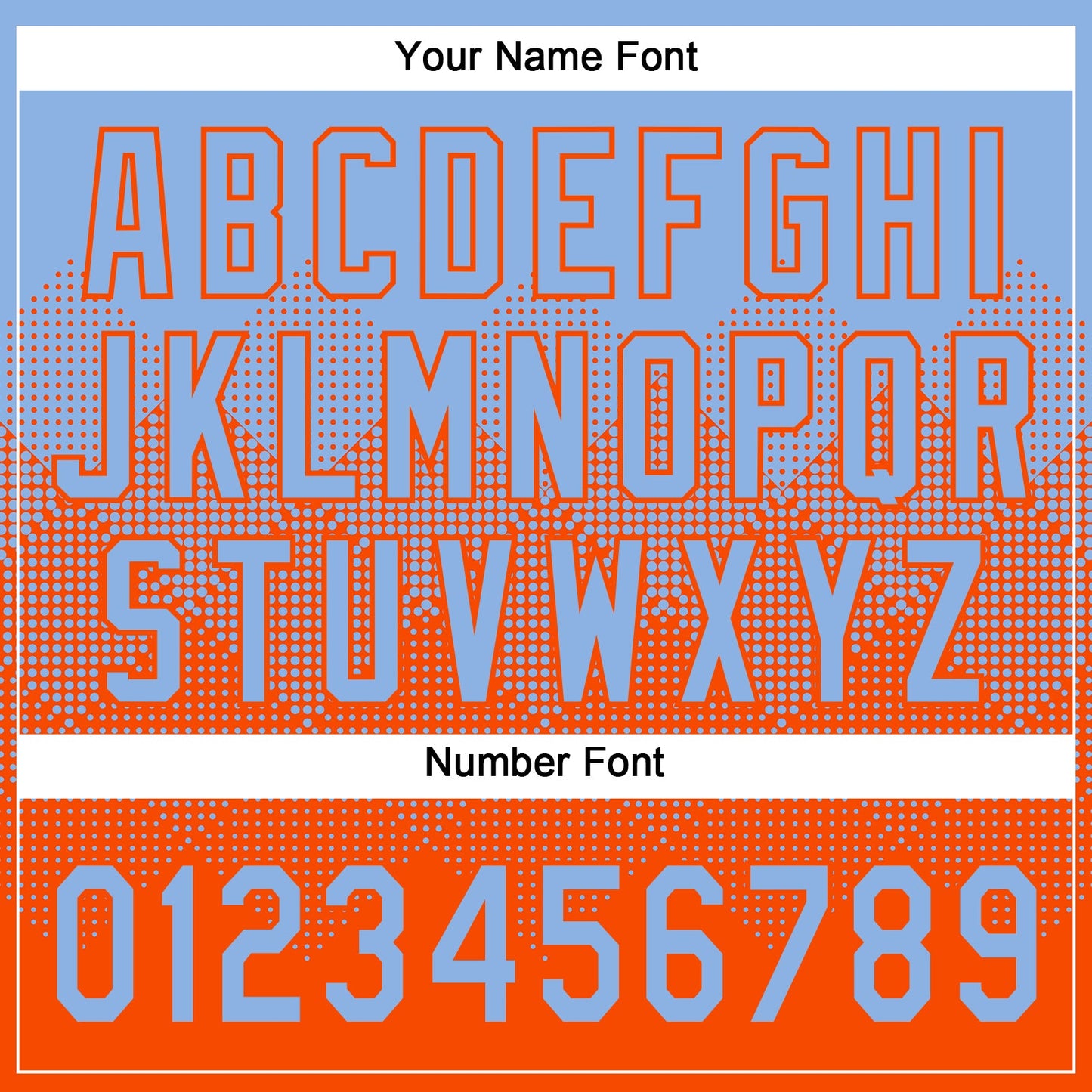 Custom Light Blue Orange 3D Gradient Square Shape Two-Button Unisex Softball Jersey view 5