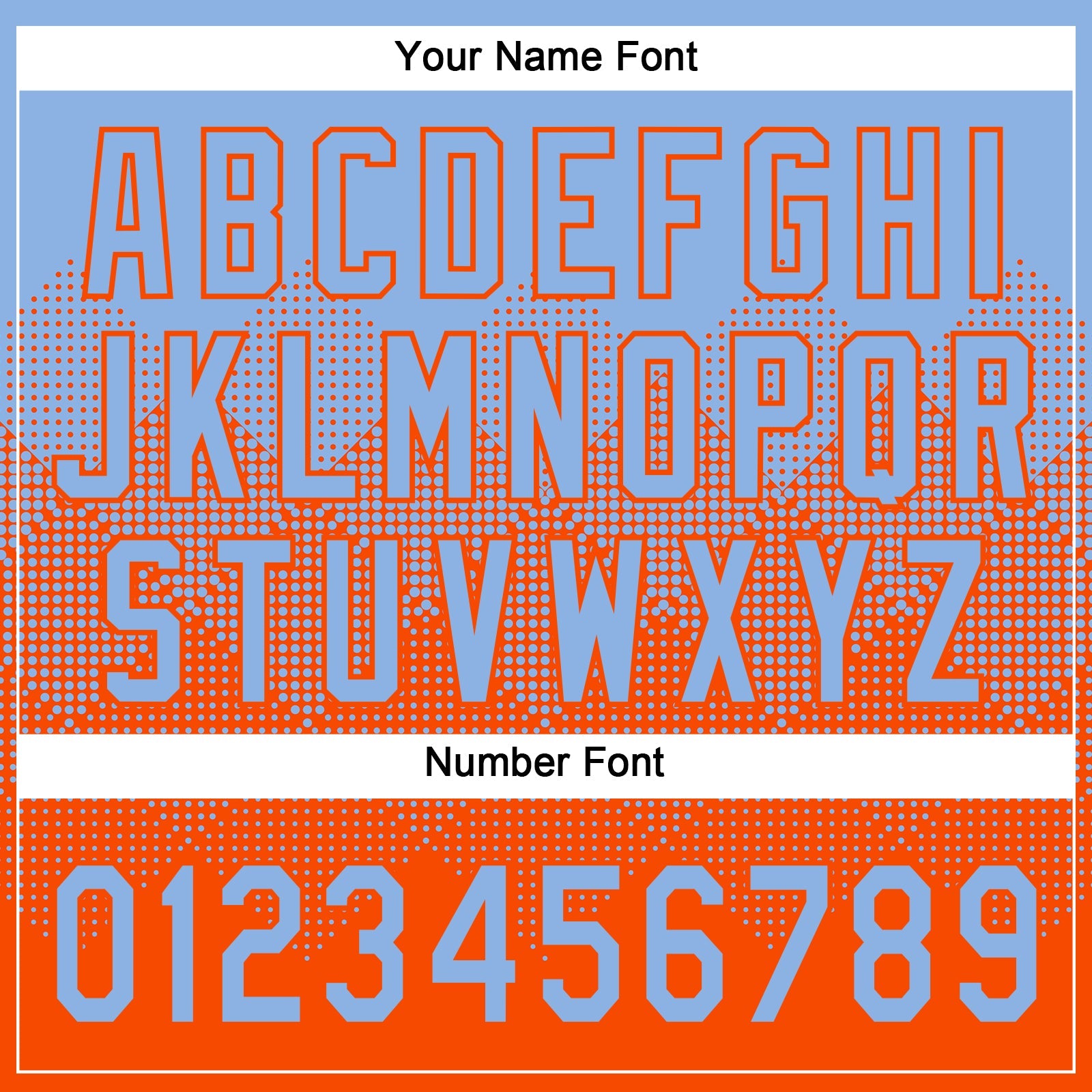 Custom Light Blue Orange 3D Gradient Square Shape Two-Button Unisex Softball Jersey view 5
