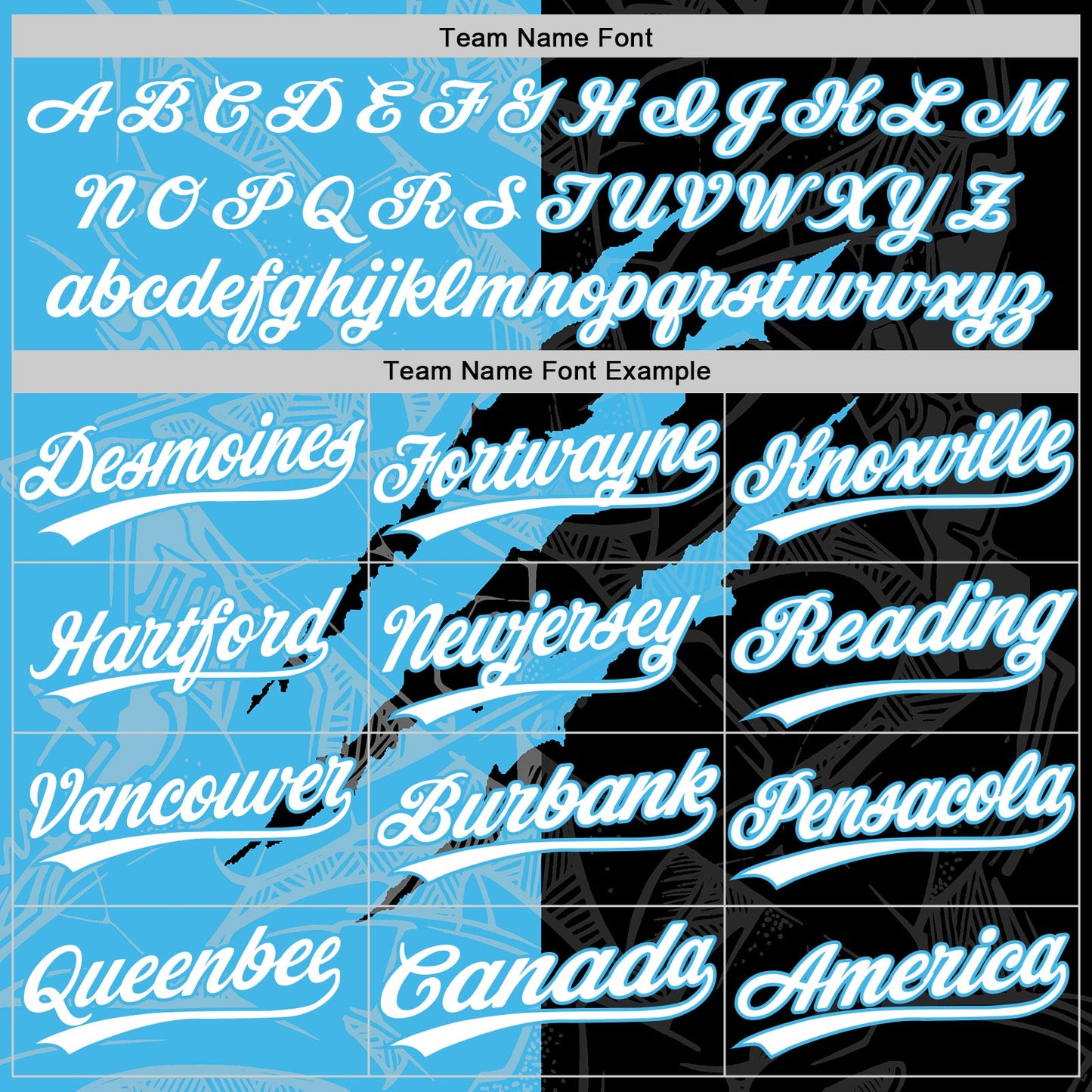 Custom Graffiti Pattern White Black-Sky Blue 3D Scratch Two-Button Unisex Softball Jersey view 4