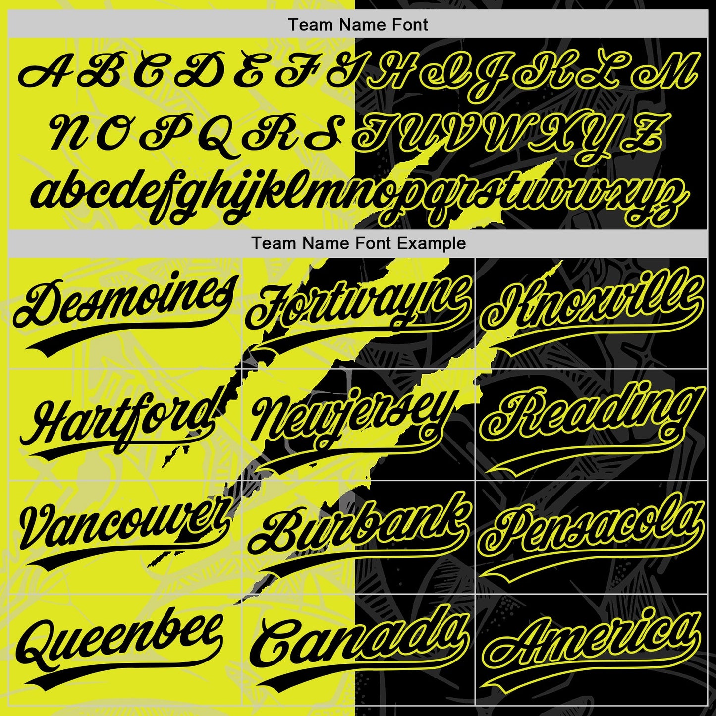 Custom Graffiti Pattern Black-Neon Yellow 3D Scratch Two-Button Unisex Softball Jersey view 4