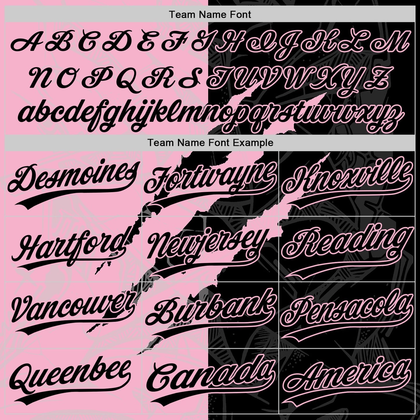 Custom Graffiti Pattern Black-Light Pink 3D Scratch Two-Button Unisex Softball Jersey view 4