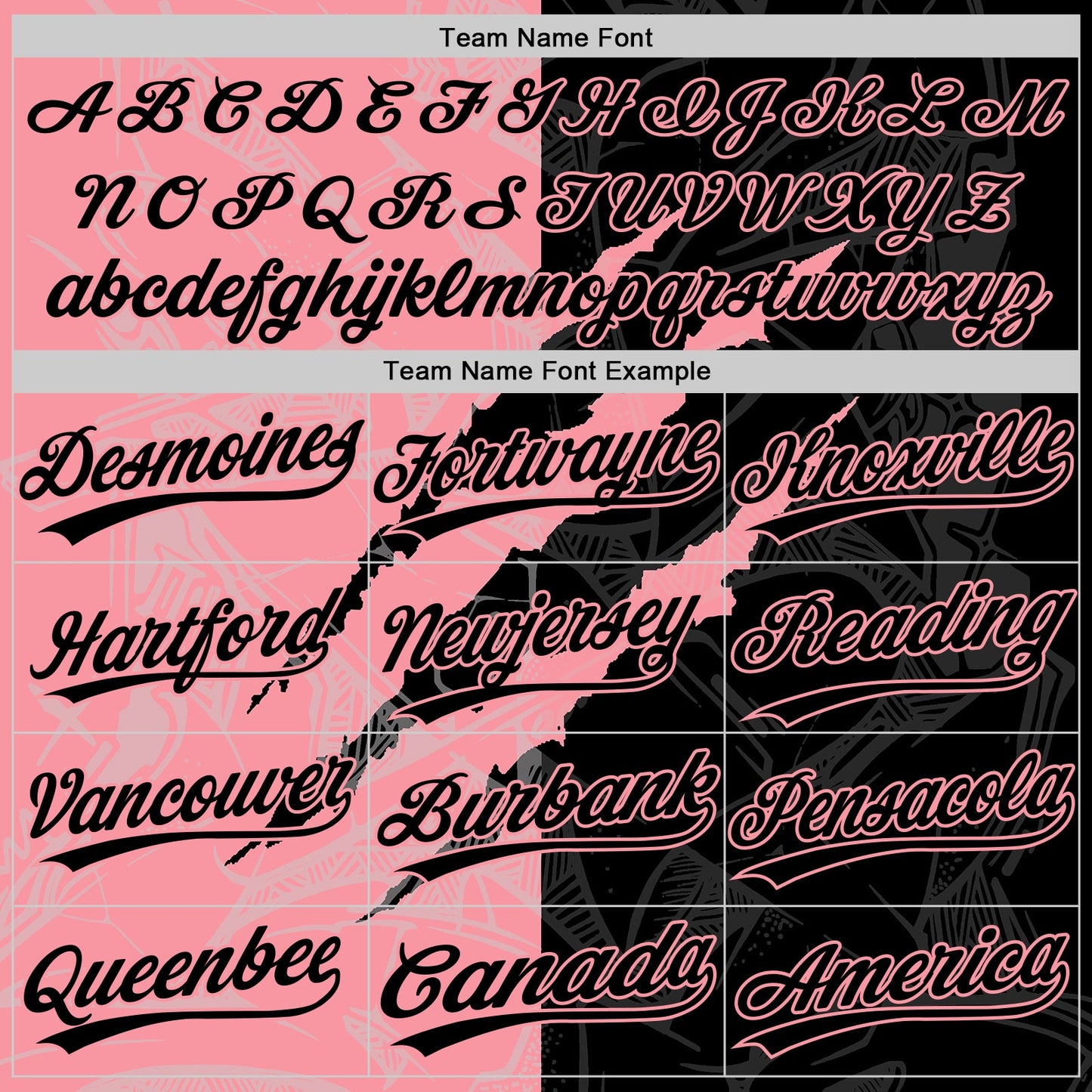 Custom Graffiti Pattern Black-Medium Pink 3D Scratch Two-Button Unisex Softball Jersey view 4