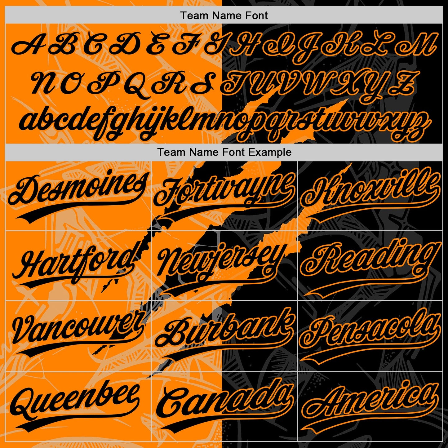 Custom Graffiti Pattern Black-Bay Orange 3D Scratch Two-Button Unisex Softball Jersey view 4