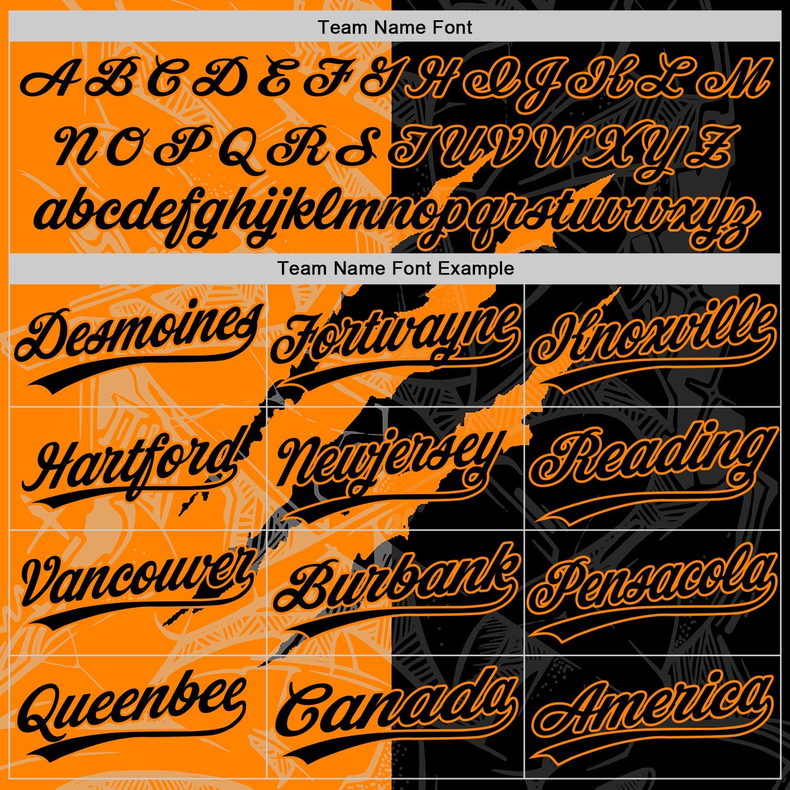Custom Graffiti Pattern Black-Bay Orange 3D Scratch Two-Button Unisex Softball Jersey view 4