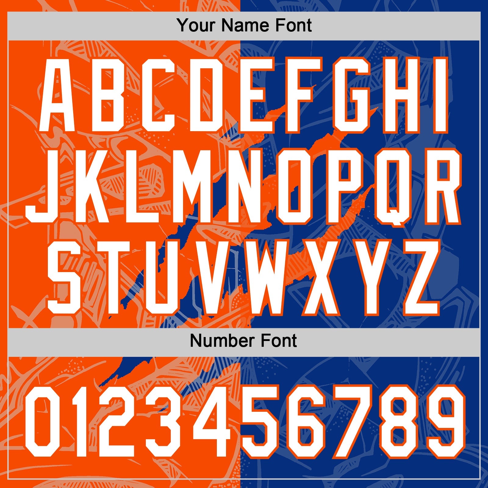 Custom Graffiti Pattern White Royal-Orange 3D Scratch Two-Button Unisex Softball Jersey view 5