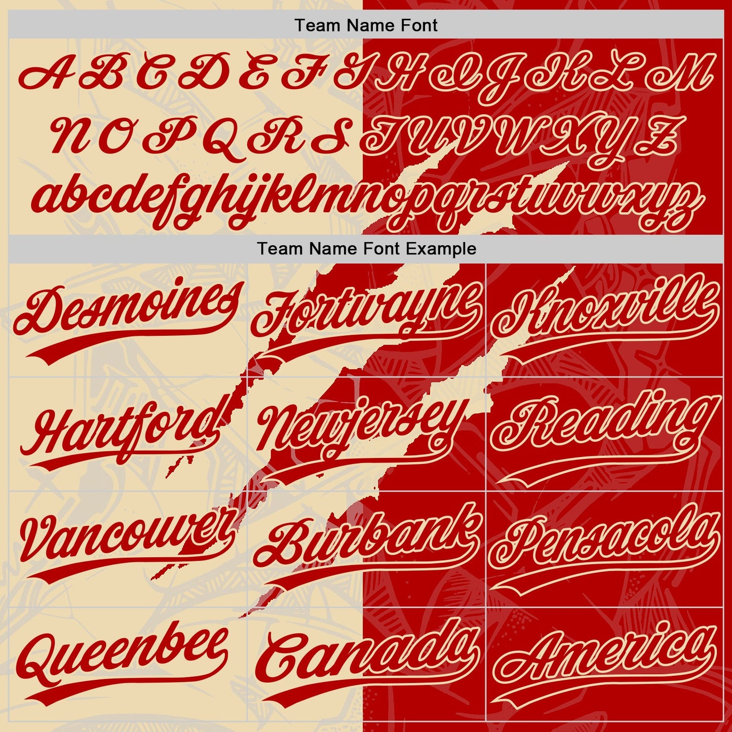 Custom Graffiti Pattern Red-Cream 3D Scratch Two-Button Unisex Softball Jersey view 4