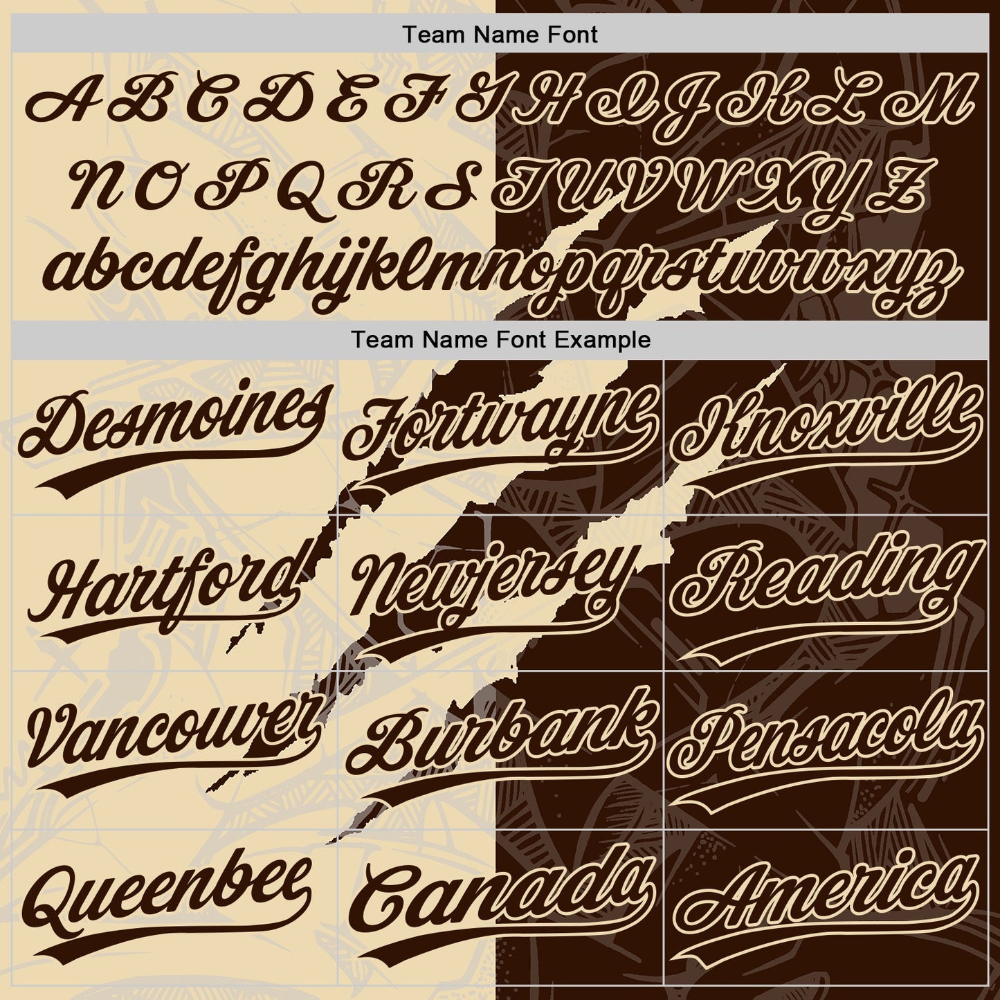 Custom Graffiti Pattern Brown-Cream 3D Scratch Two-Button Unisex Softball Jersey view 4
