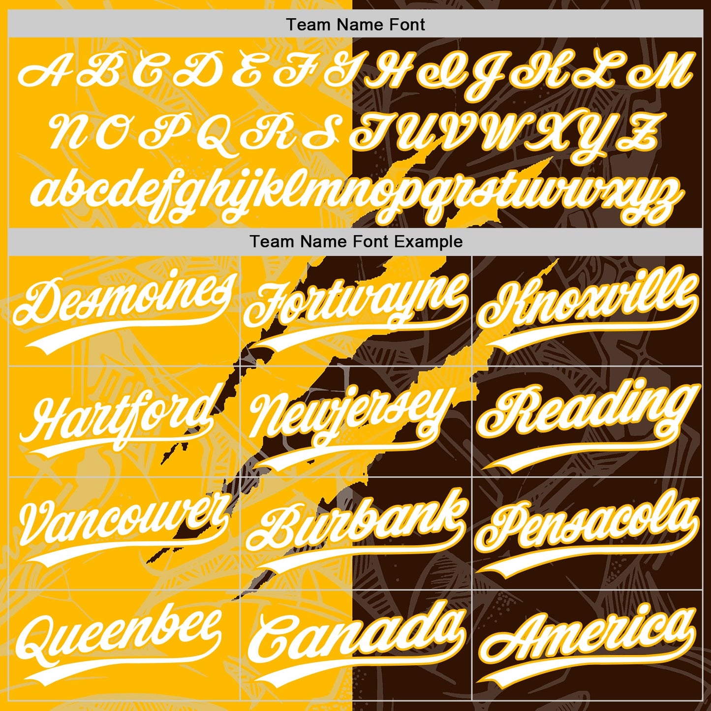 Custom Graffiti Pattern White Brown-Gold 3D Scratch Two-Button Unisex Softball Jersey view 4