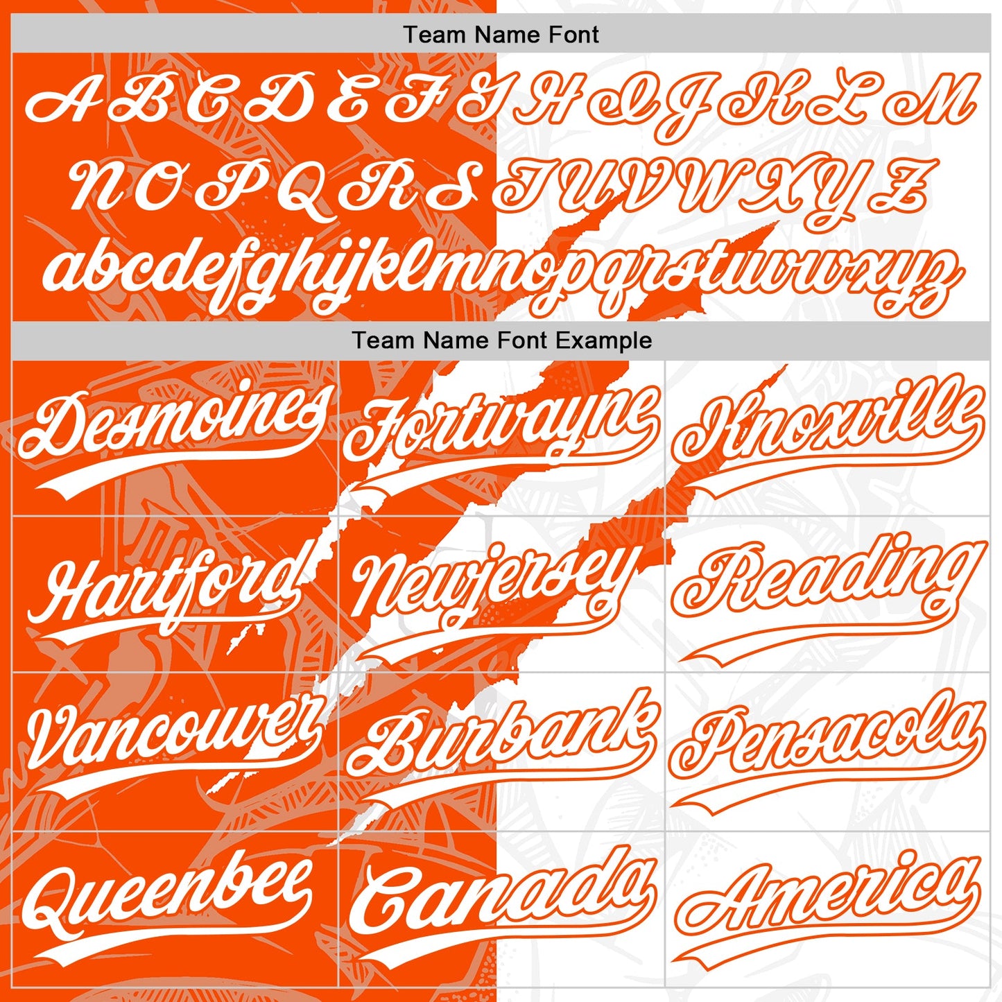 Custom Graffiti Pattern White-Orange 3D Scratch Two-Button Unisex Softball Jersey view 4
