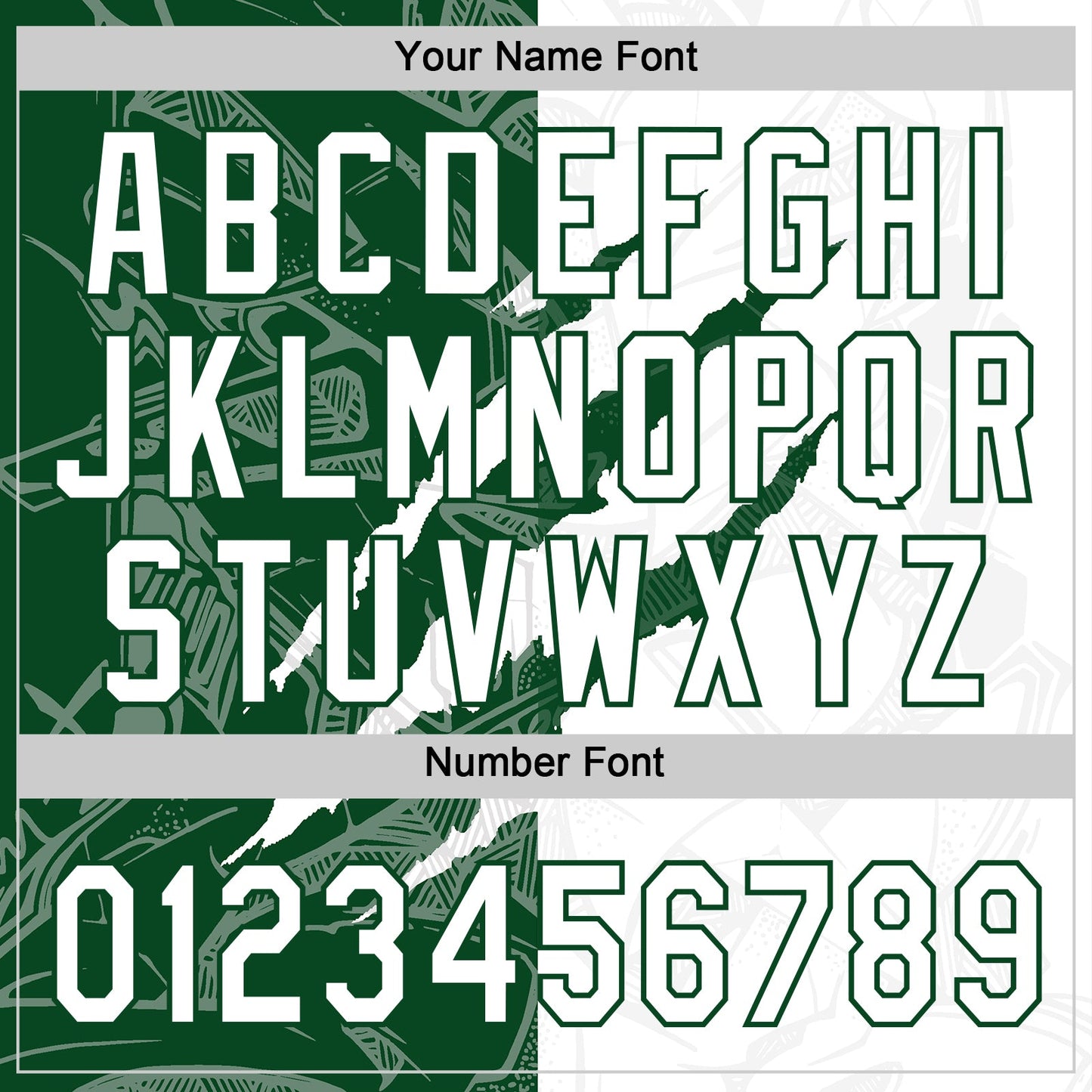 Custom Graffiti Pattern White-Green 3D Scratch Two-Button Unisex Softball Jersey view 5