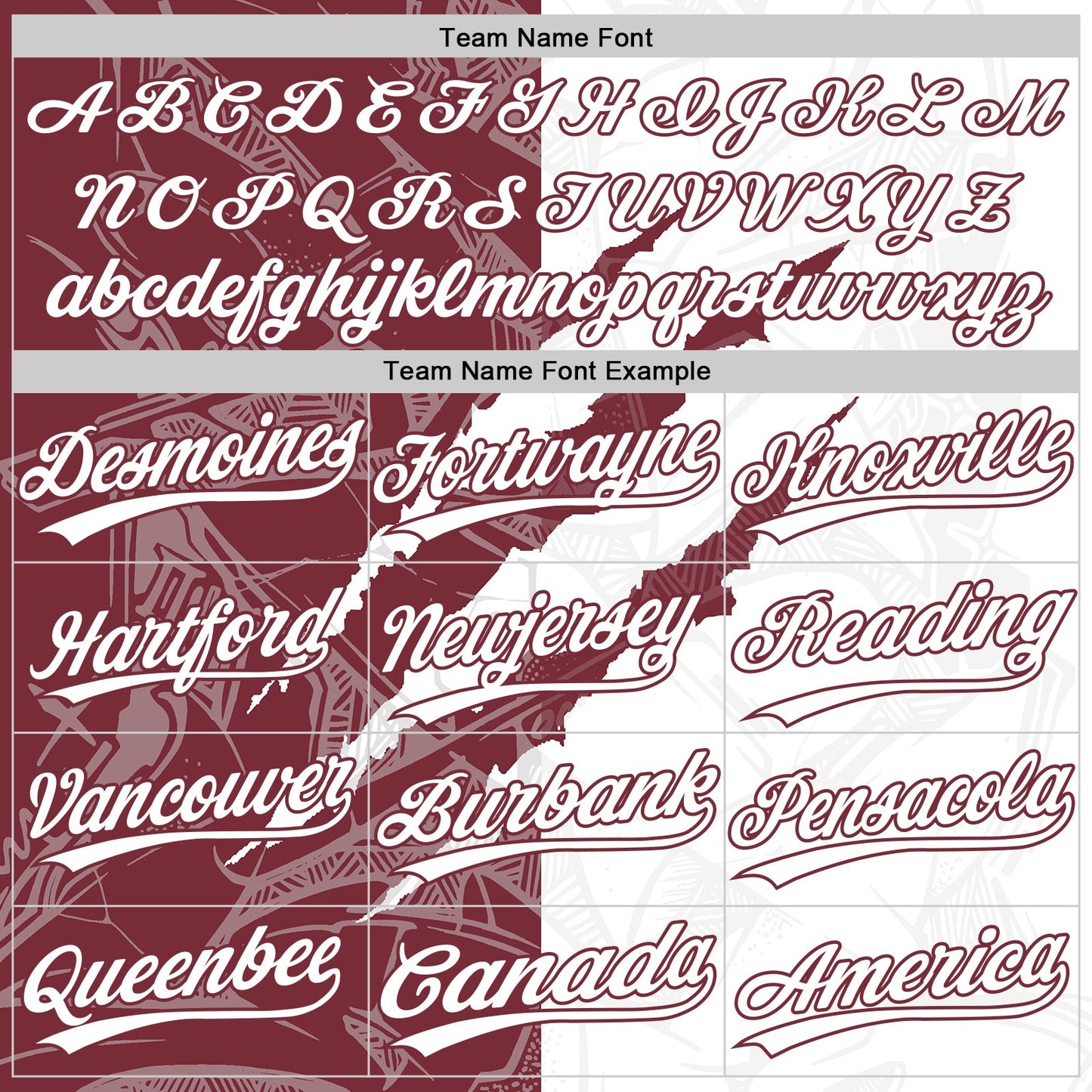 Custom Graffiti Pattern White-Burgundy 3D Scratch Two-Button Unisex Softball Jersey view 4