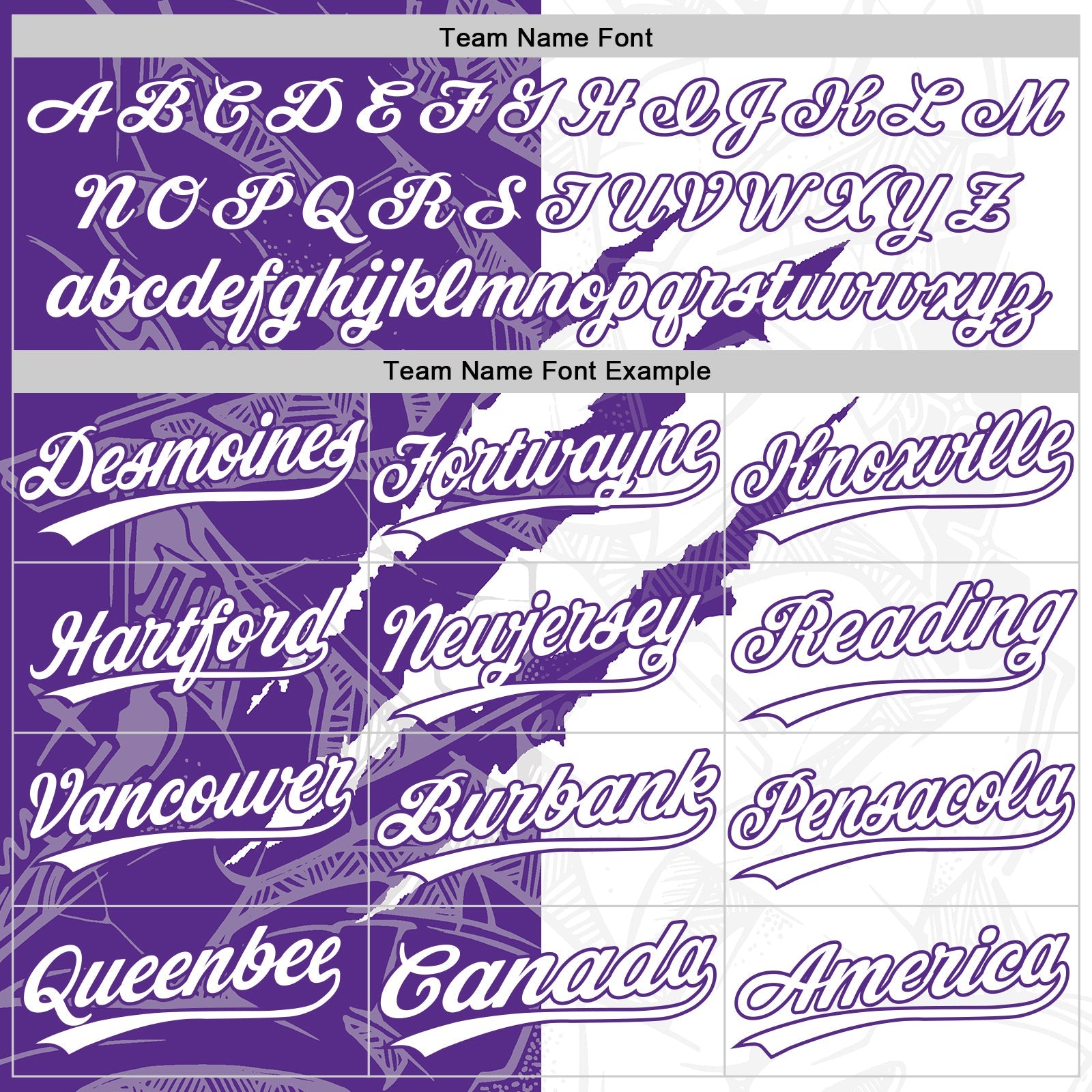 Custom Graffiti Pattern White-Purple 3D Scratch Two-Button Unisex Softball Jersey view 4