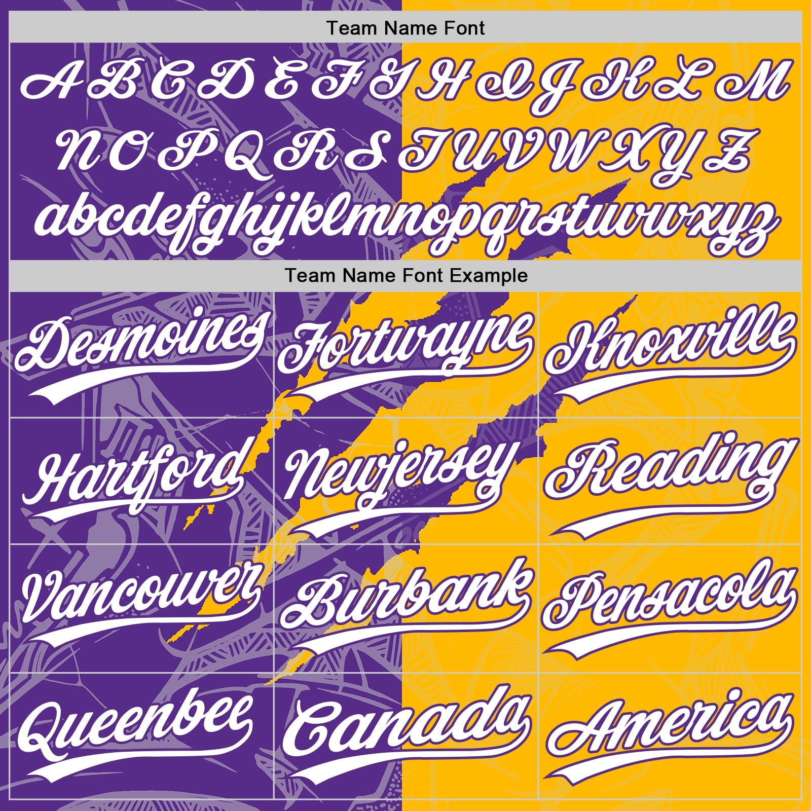 Custom Graffiti Pattern White Gold-Purple 3D Scratch Two-Button Unisex Softball Jersey view 4