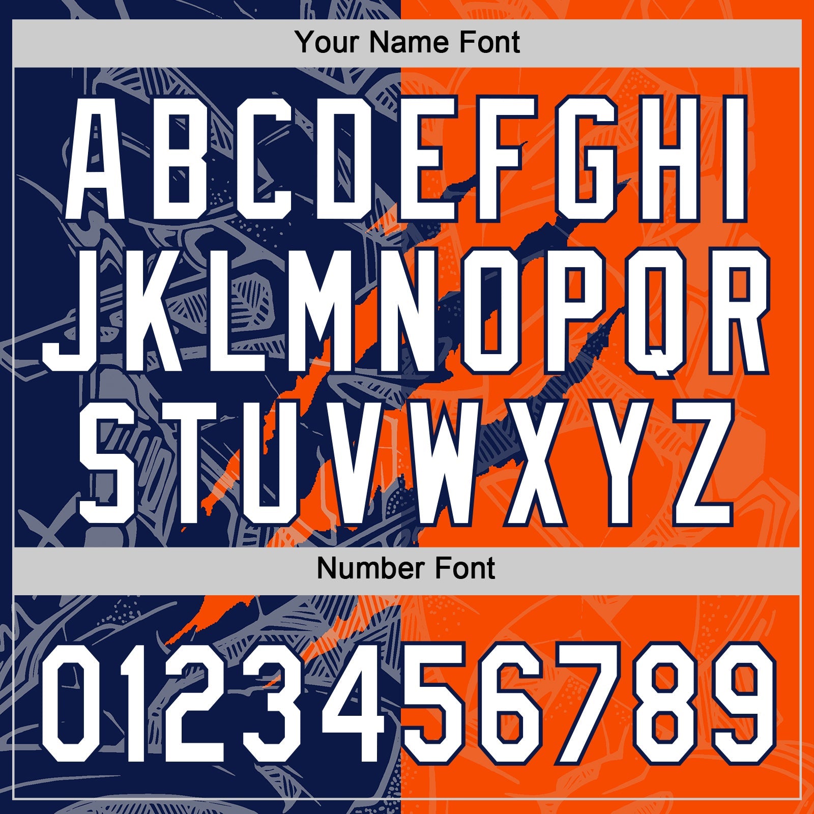 Custom Graffiti Pattern White Orange-Navy 3D Scratch Two-Button Unisex Softball Jersey view 5