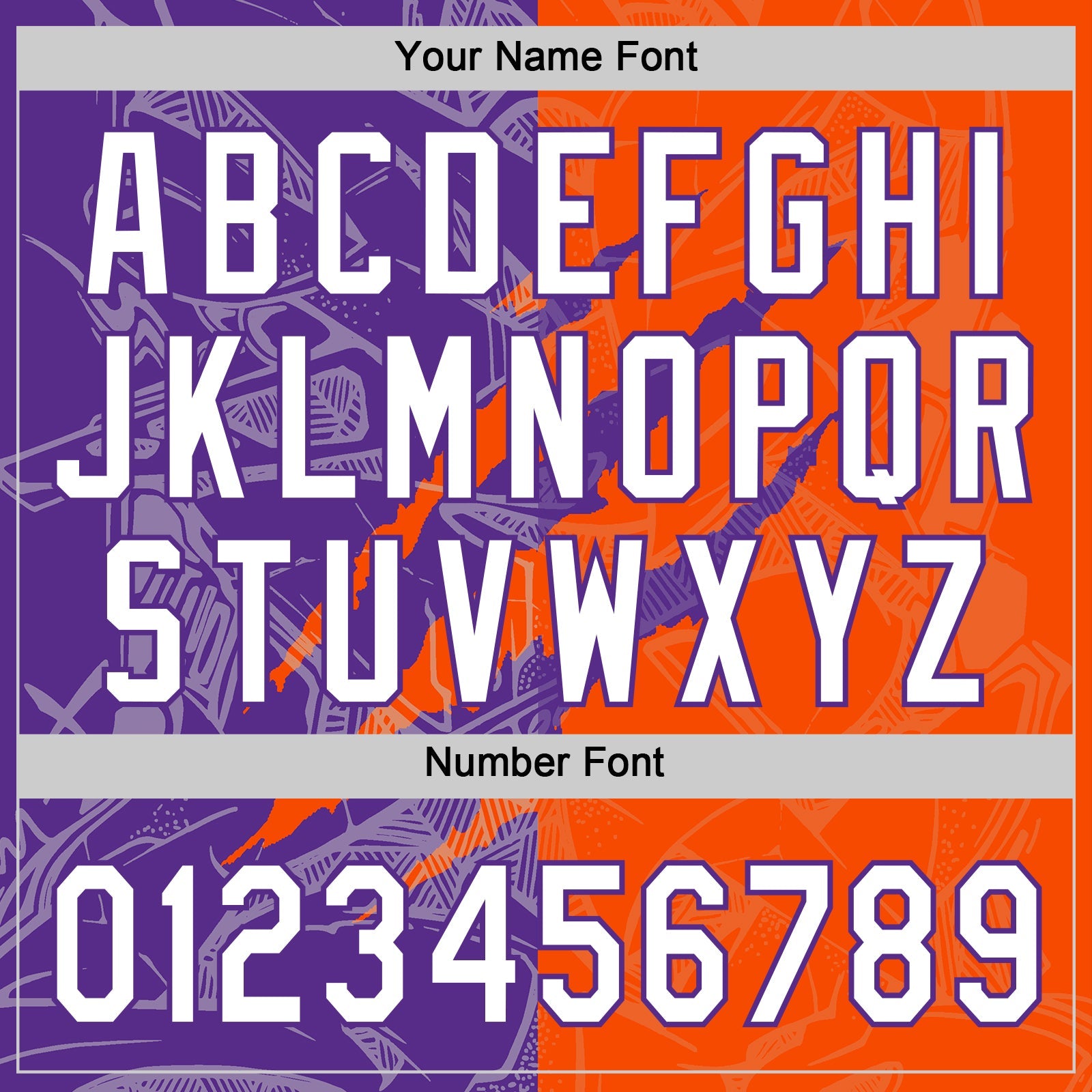Custom Graffiti Pattern White Orange-Purple 3D Scratch Two-Button Unisex Softball Jersey view 5