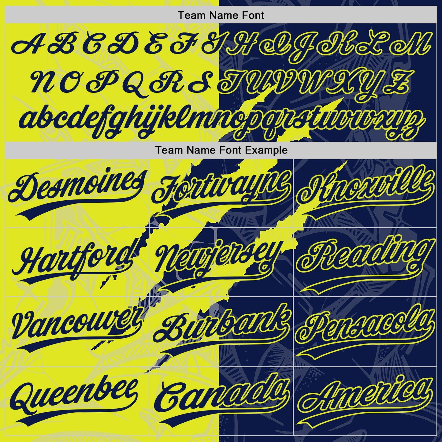 Custom Graffiti Pattern Navy-Neon Yellow 3D Scratch Two-Button Unisex Softball Jersey view 4