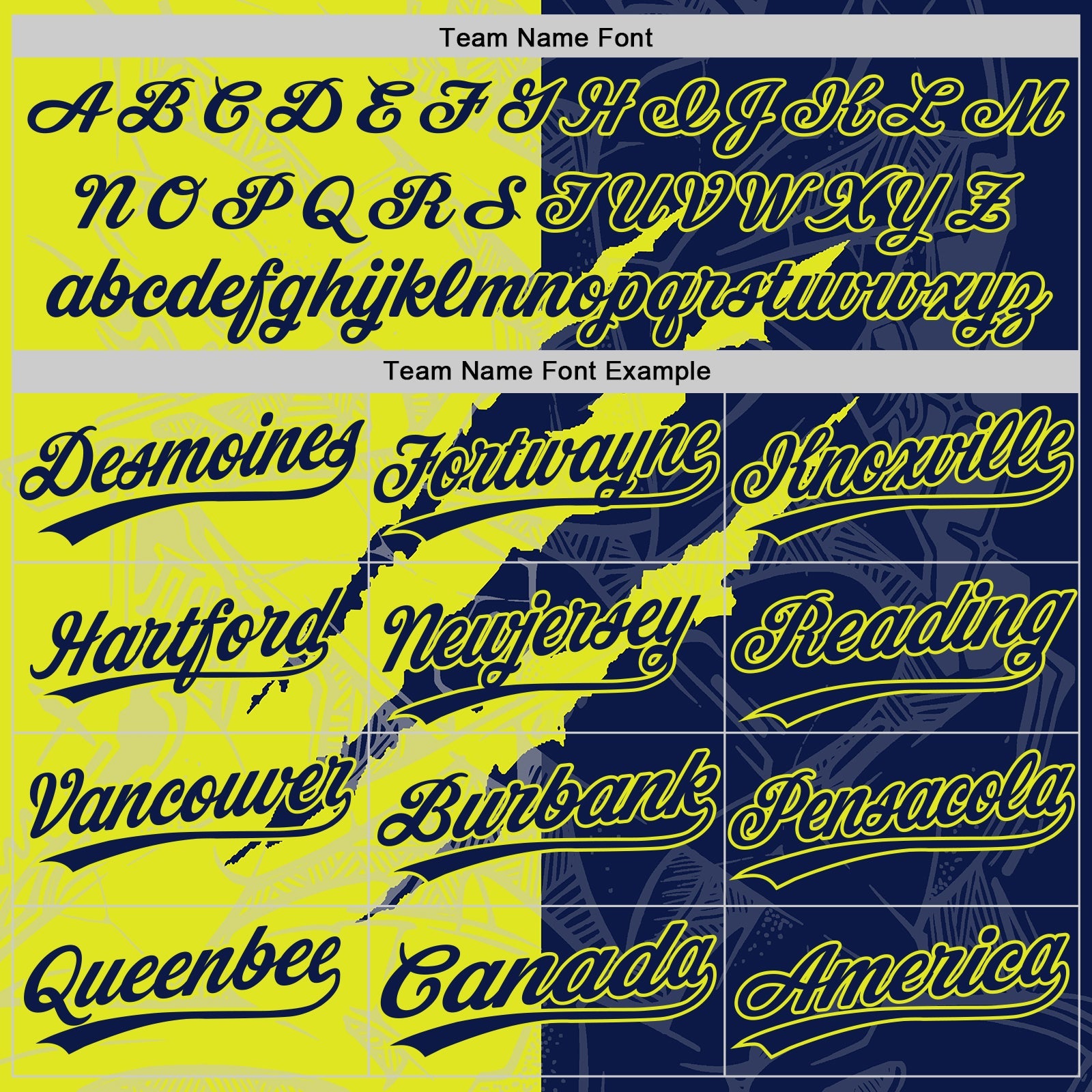 Custom Graffiti Pattern Navy-Neon Yellow 3D Scratch Two-Button Unisex Softball Jersey view 4