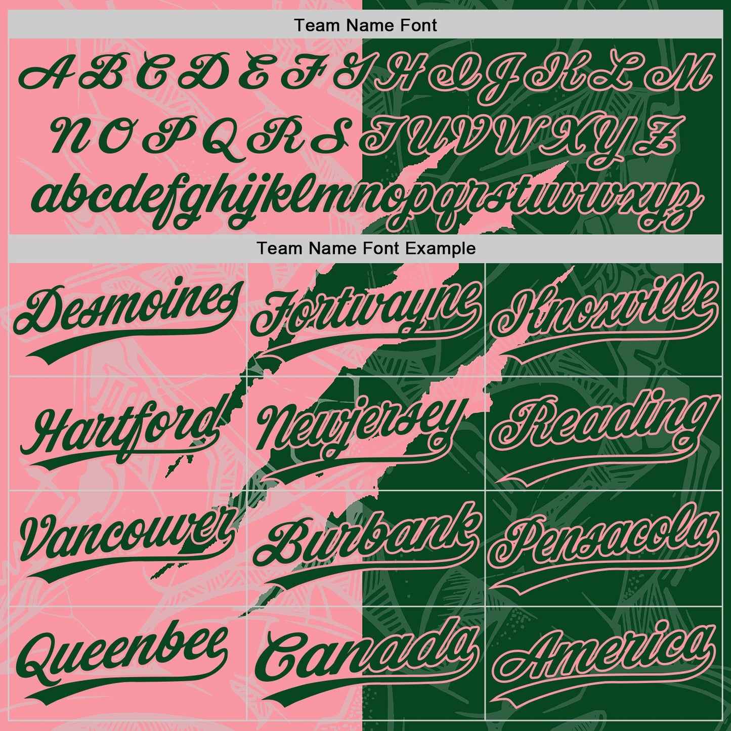 Custom Graffiti Pattern Green-Medium Pink 3D Scratch Two-Button Unisex Softball Jersey view 4