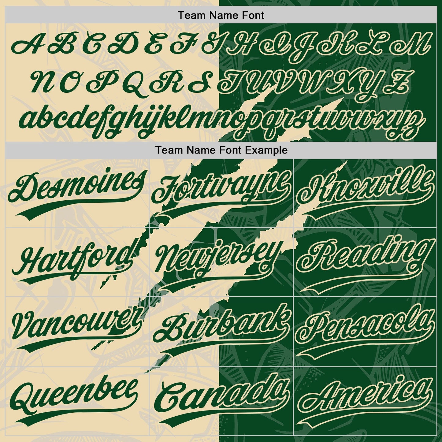 Custom Graffiti Pattern Green-Cream 3D Scratch Two-Button Unisex Softball Jersey view 4