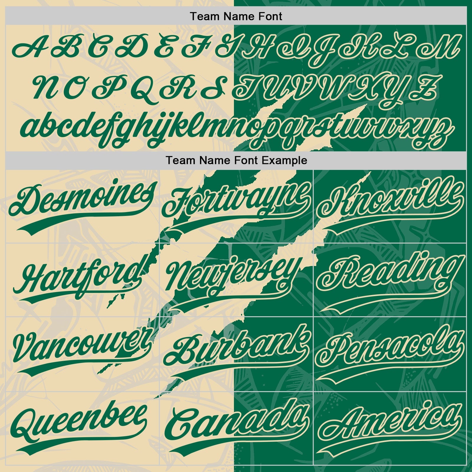 Custom Graffiti Pattern Kelly Green-Cream 3D Scratch Two-Button Unisex Softball Jersey view 4