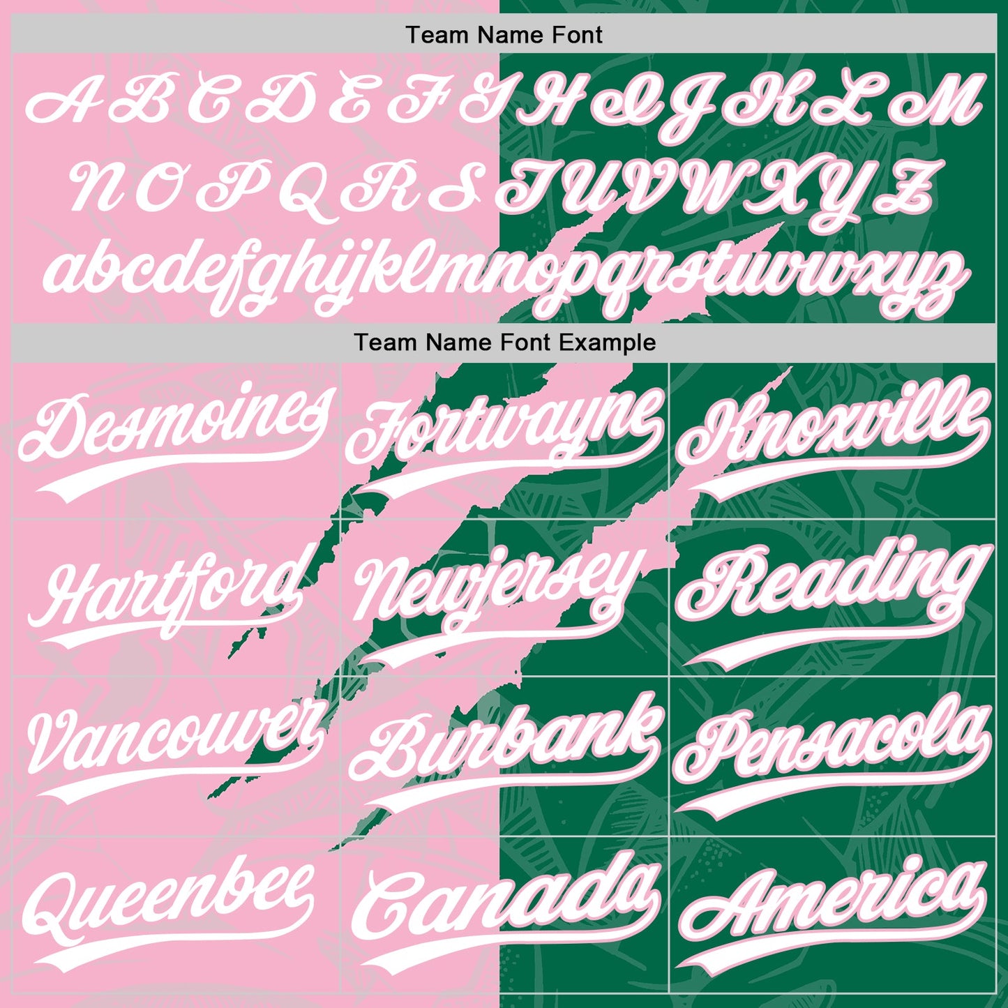 Custom Graffiti Pattern White Kelly Green-Light Pink 3D Scratch Two-Button Unisex Softball Jersey view 4