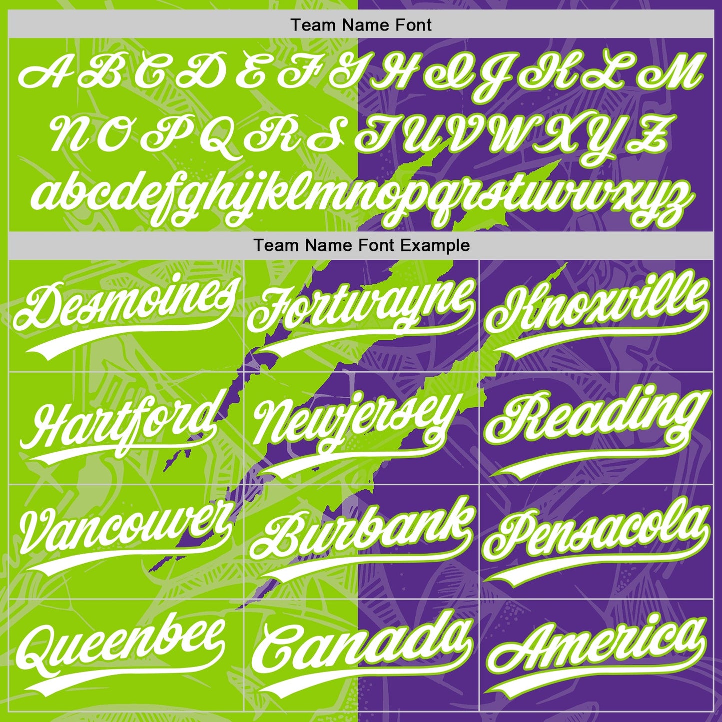 Custom Graffiti Pattern White Purple-Neon Green 3D Scratch Two-Button Unisex Softball Jersey view 4