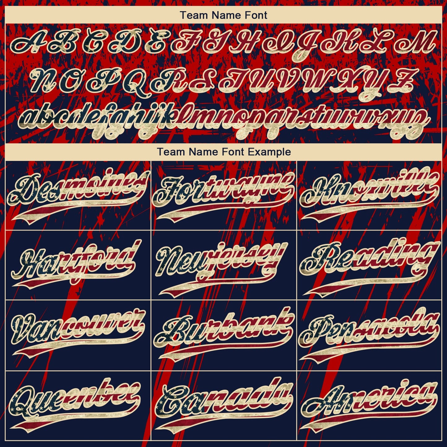Custom Navy Vintage USA Flag Red-Cream Distressed Scratch Brush Stroke Star Raglan Sleeves Two-Button Unisex Softball Jersey view 4