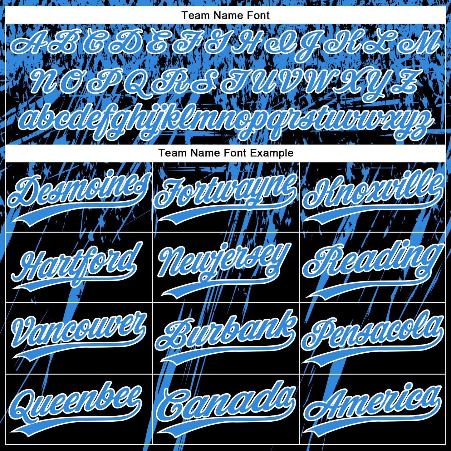 Custom Black Electric Blue-White Distressed Scratch Brush Stroke Star Raglan Sleeves Two-Button Unisex Softball Jersey view 4