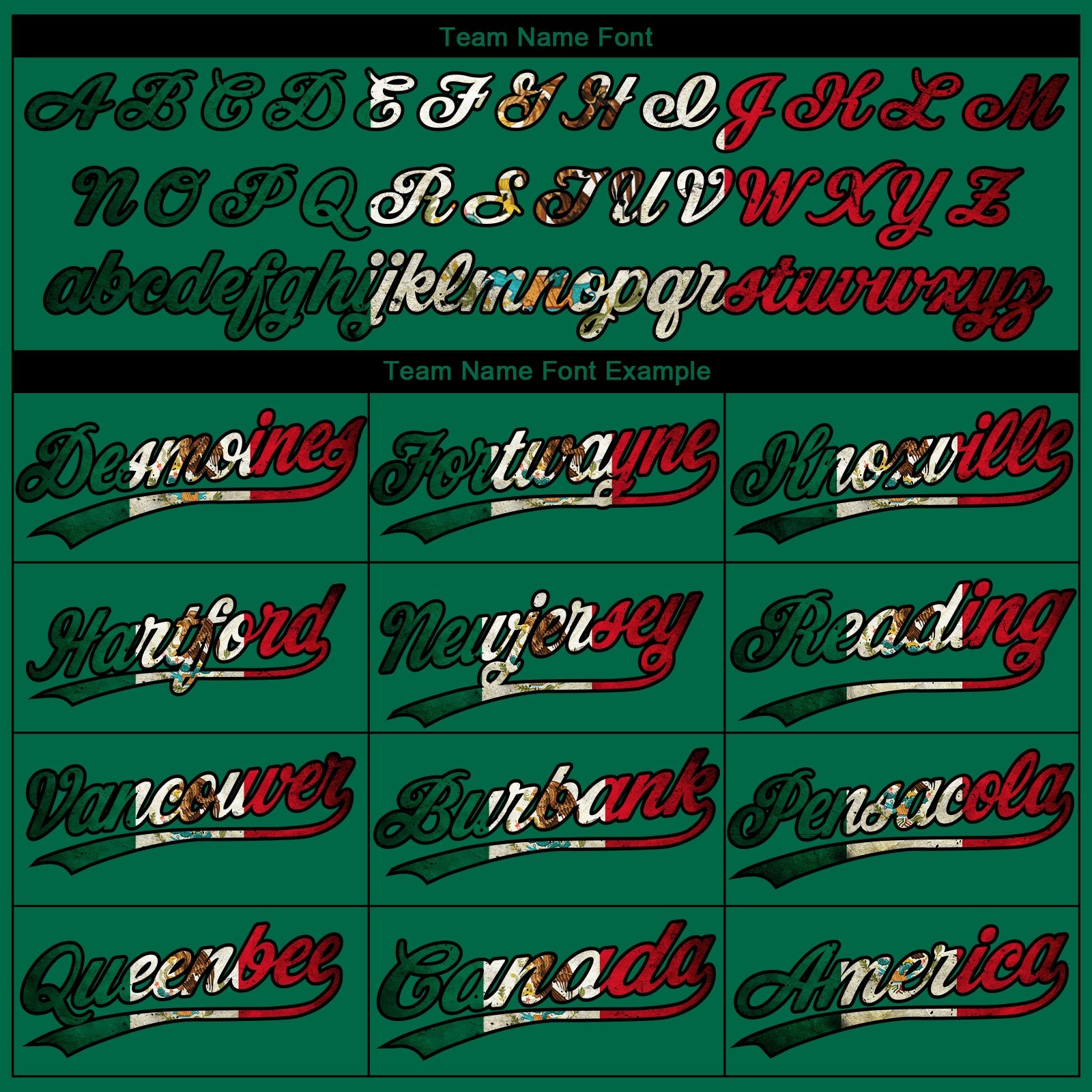 Custom Kelly Green Vintage Mexican Flag Red-Black Mexico Two-Button Unisex Softball Jersey view 4