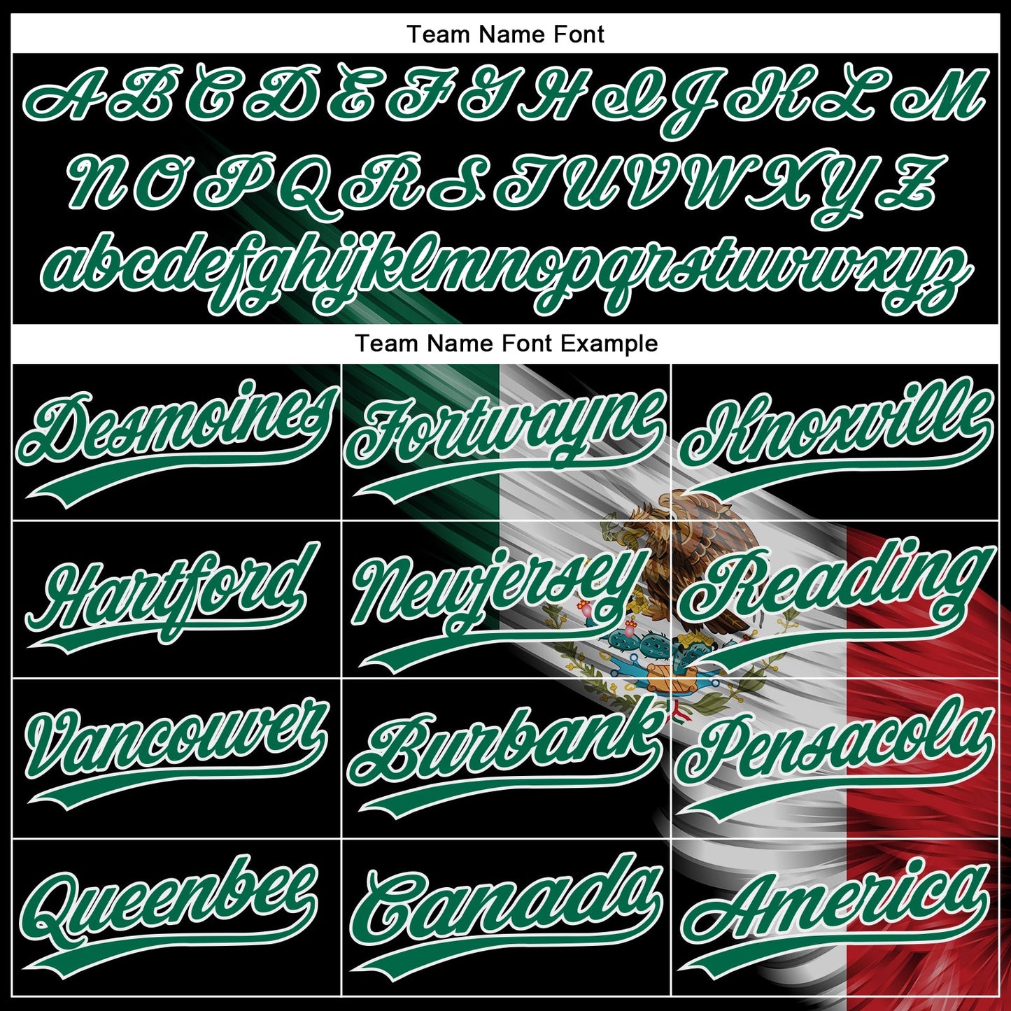 Custom Black Kelly Green Red-White The Abstract Wing With Mexican Flag Two-Button Unisex Softball Jersey view 4