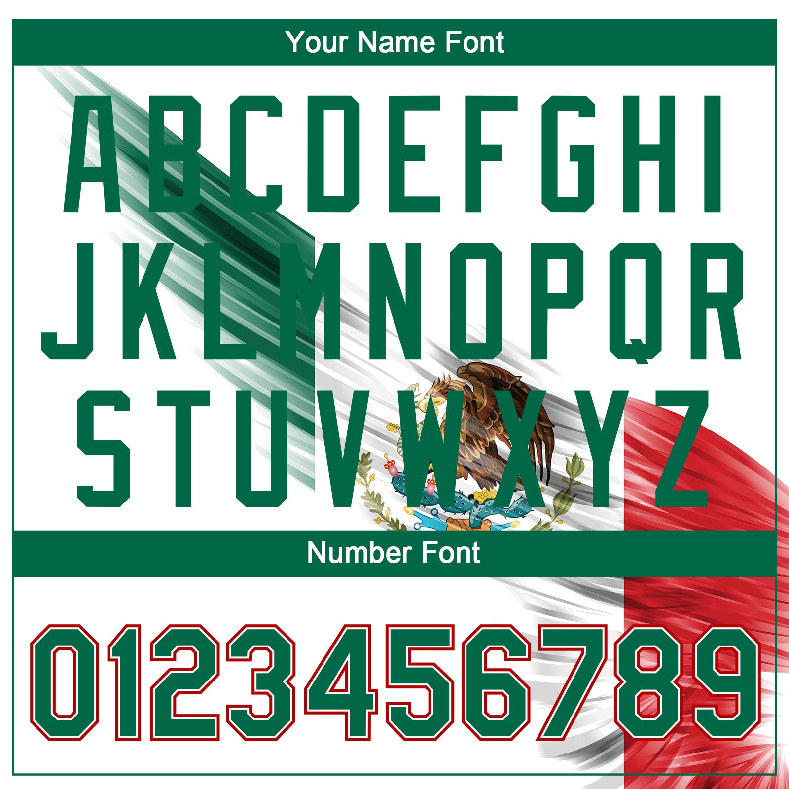 Custom White Kelly Green-Red The Abstract Wing With Mexican Flag Two-Button Unisex Softball Jersey view 5