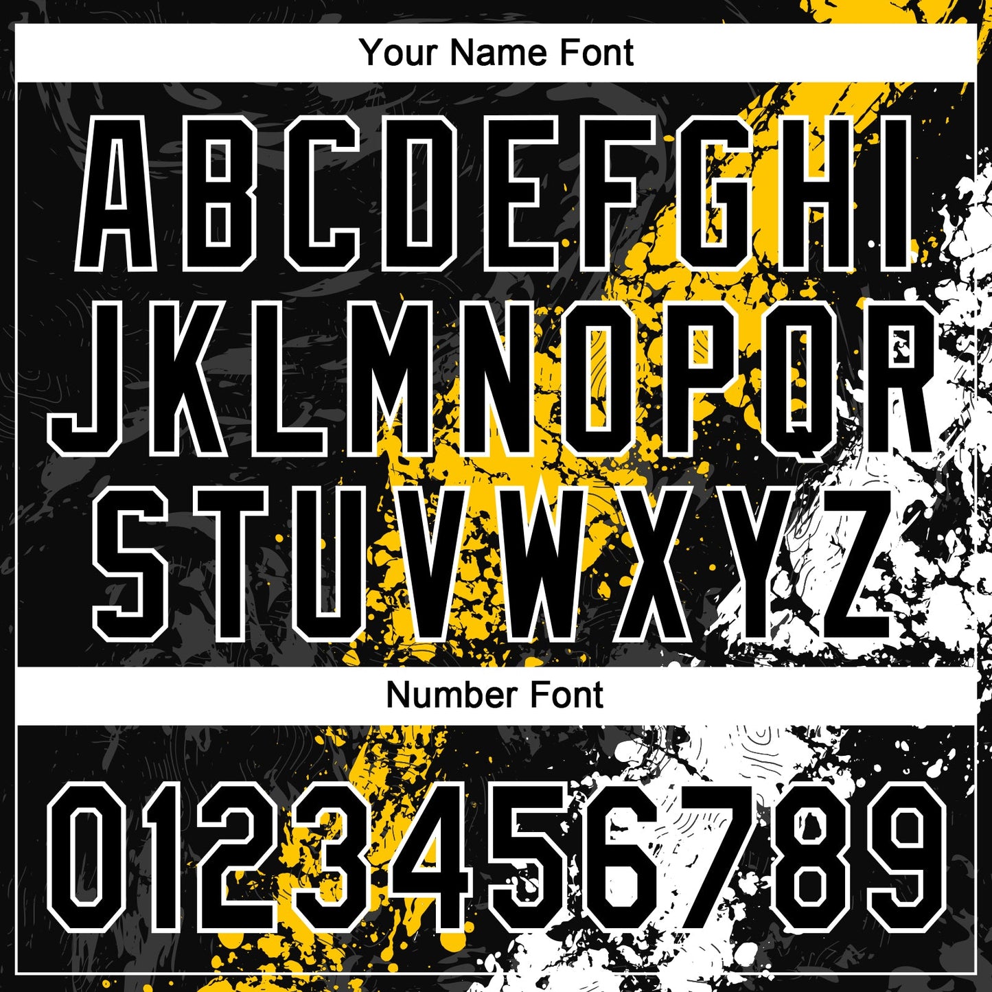Custom Black Yellow-White Dripping Splatter Cracked Texture Two-Button Unisex Softball Jersey view 5