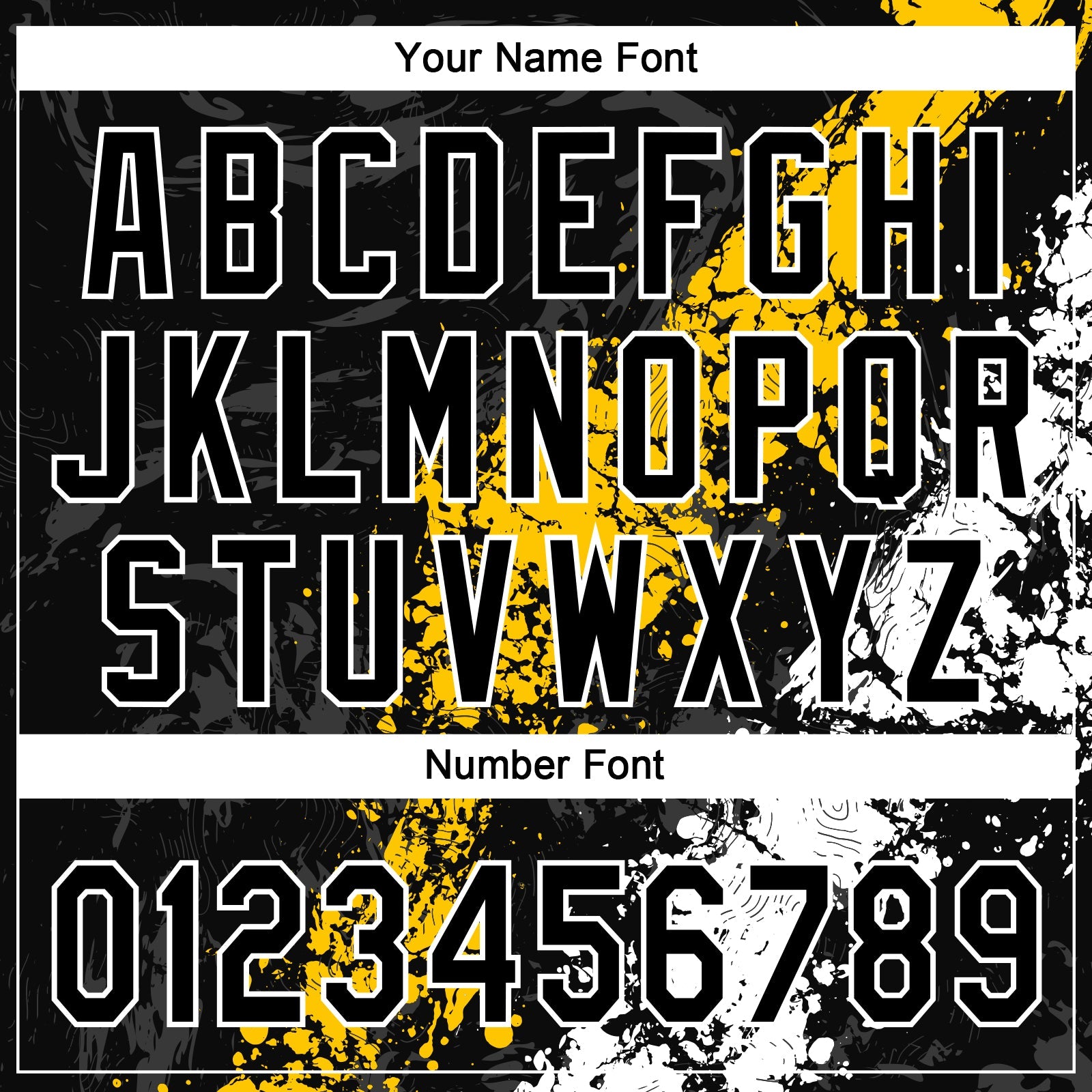 Custom Black Yellow-White Dripping Splatter Cracked Texture Two-Button Unisex Softball Jersey view 5